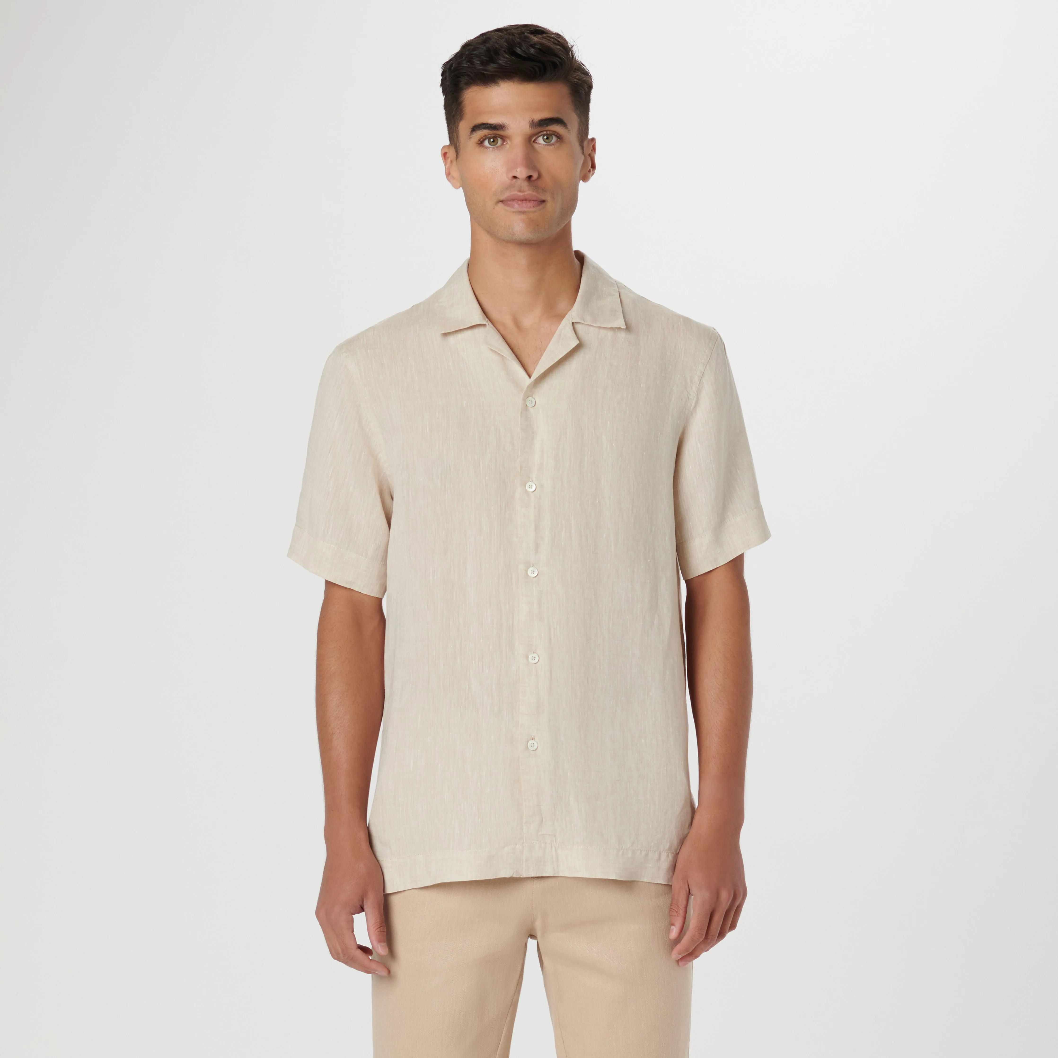Jackson Solid Linen Camp Shirt sold by Bugatchi product image thumbnail 2