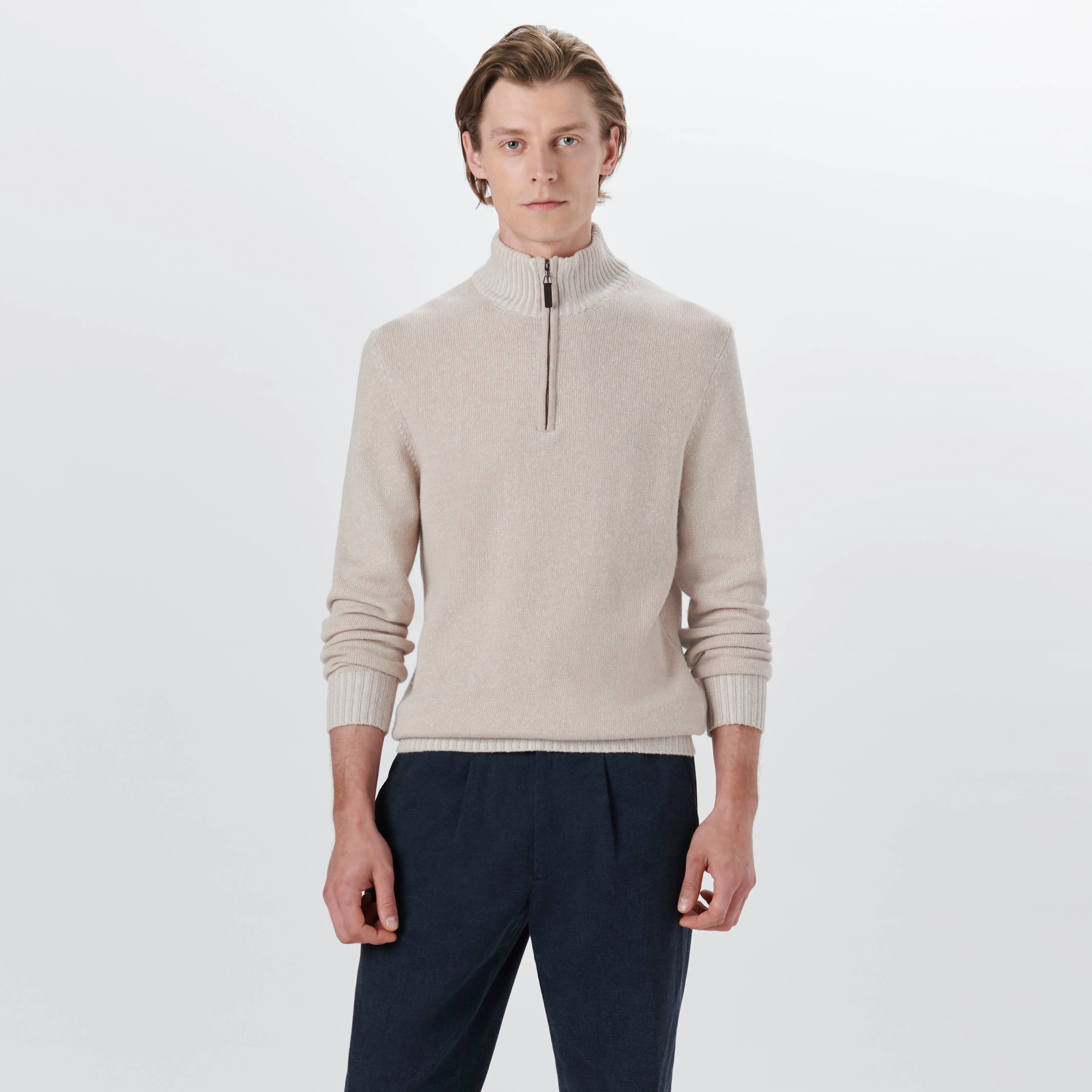 Solid Quarter Zip Pullover Sweater sold by Bugatchi product image thumbnail 2