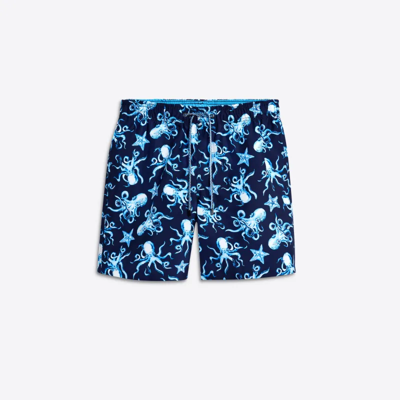 DELANO Octopus Print Swim Trunks sold by Bugatchi