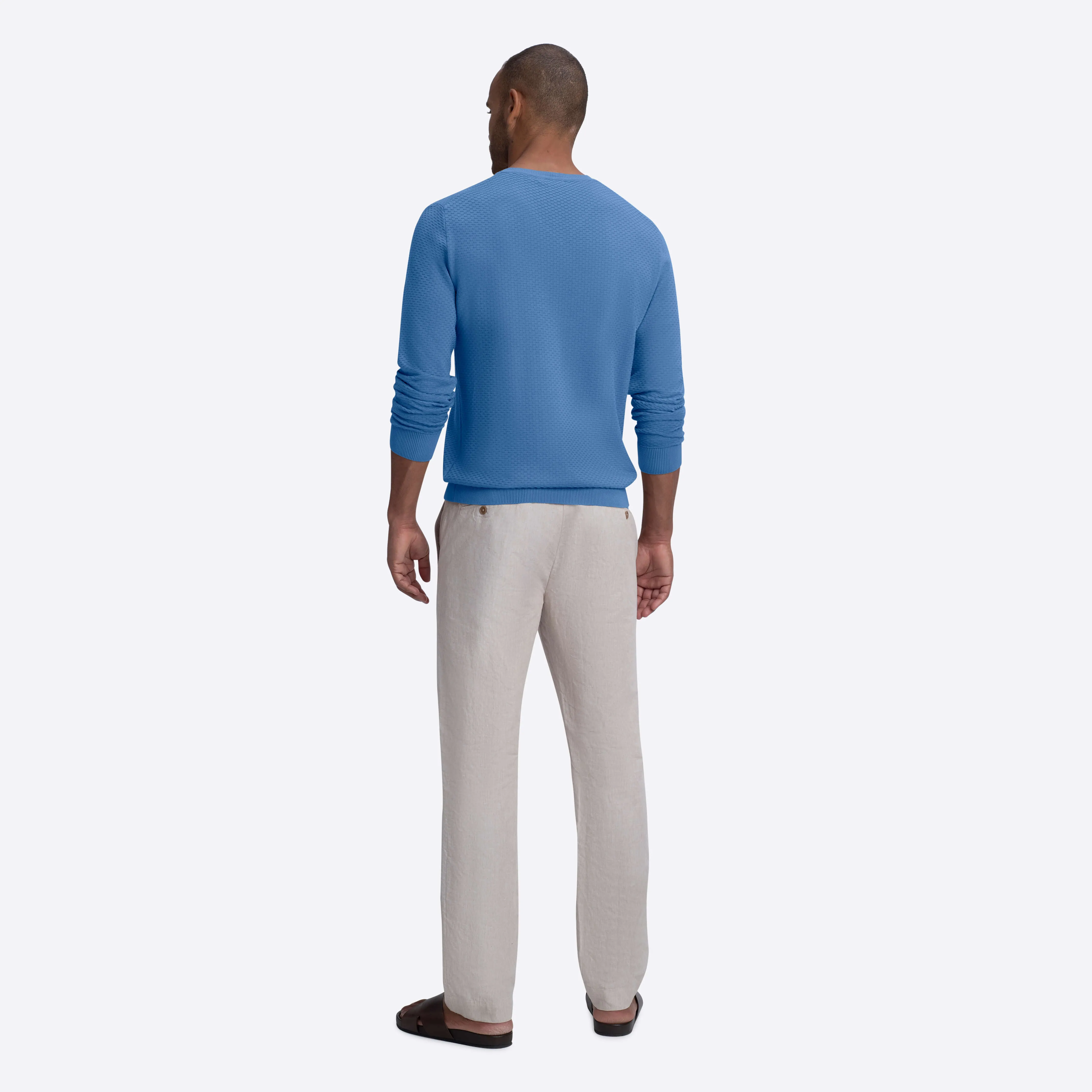 Basketweave V-Neck Sweater sold by Bugatchi product image thumbnail 4