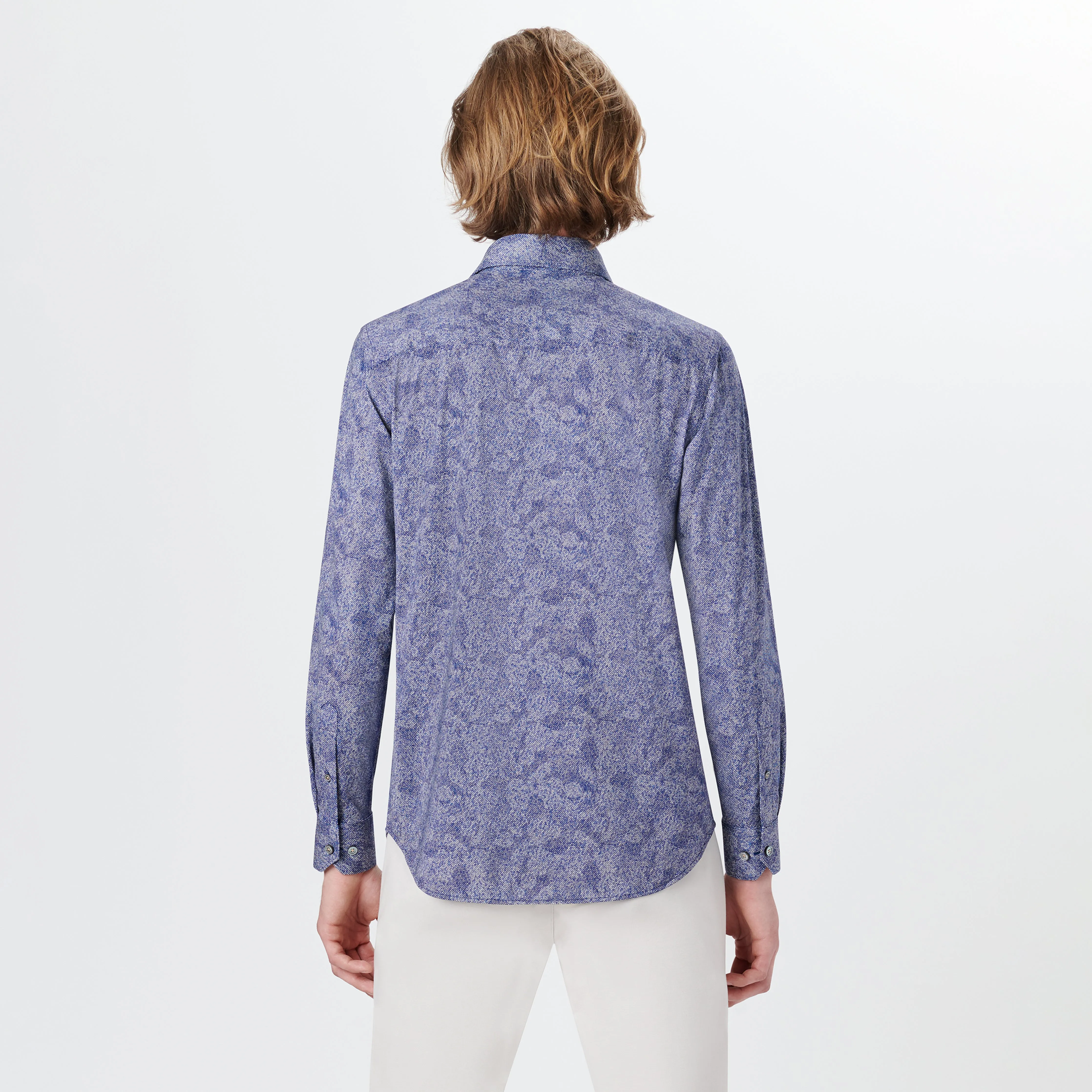 JAMES Abstract Print OoohCotton Shirt sold by Bugatchi product image thumbnail 4