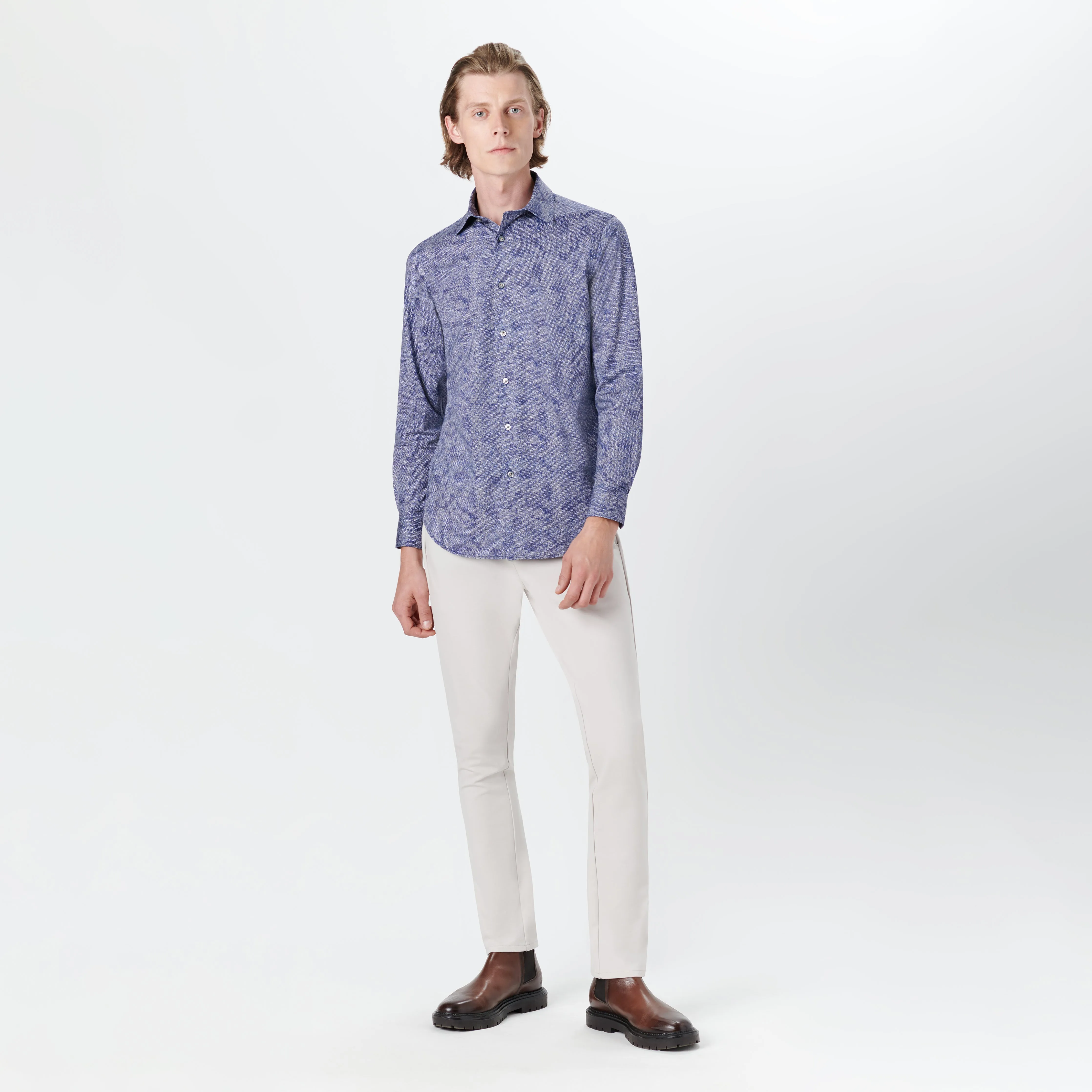 JAMES Abstract Print OoohCotton Shirt sold by Bugatchi product image thumbnail 5