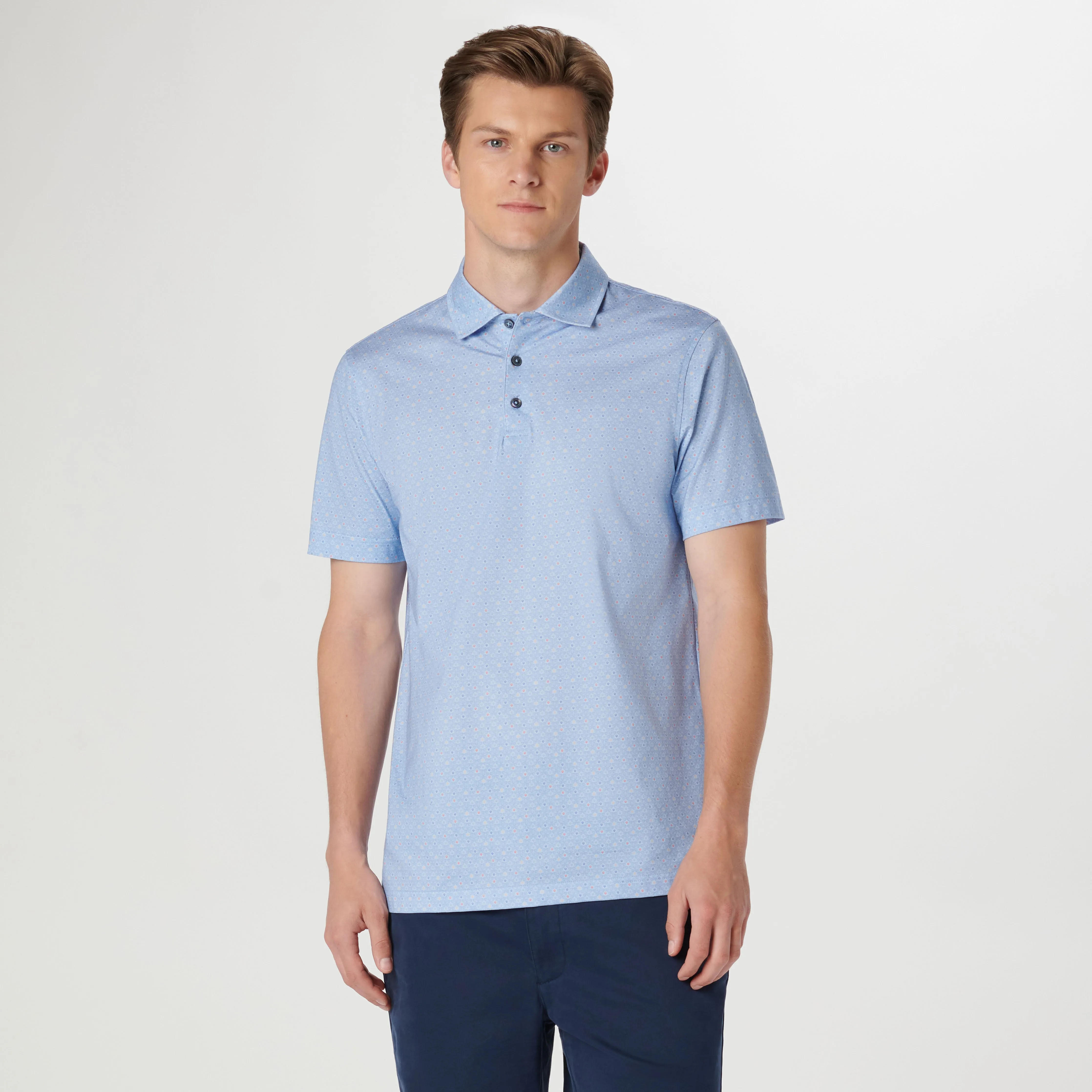 Victor Abstract Floral OoohCotton Polo sold by Bugatchi product image thumbnail 2