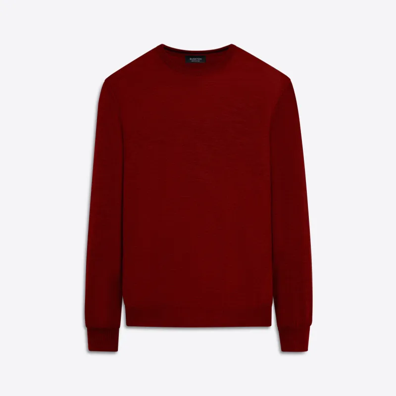 Super Merino Crew Neck Solid Sweater sold by Bugatchi