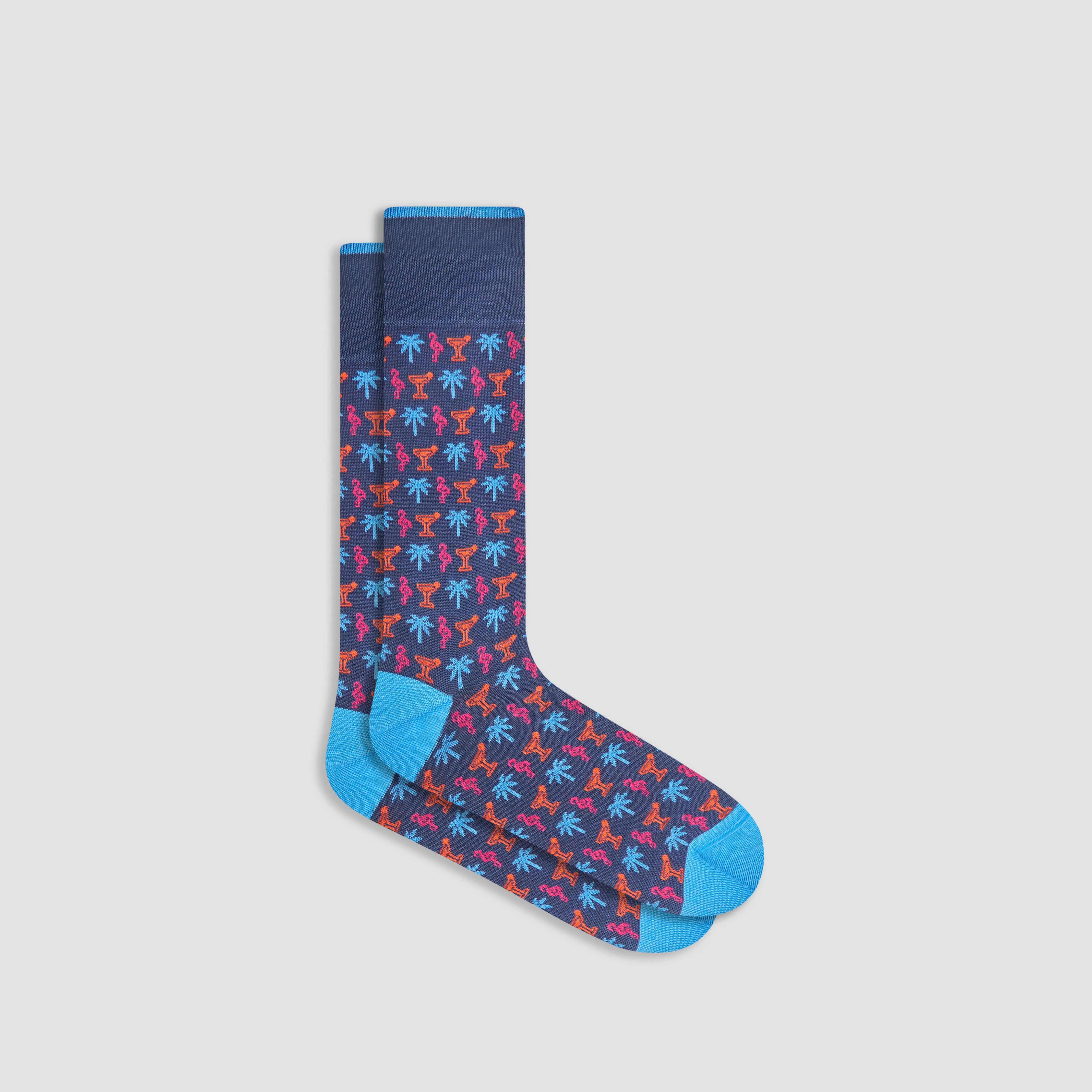 Tropical Mid-Calf Socks sold by Bugatchi