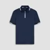 Tipped Quarter Zip Polo sold by Bugatchi