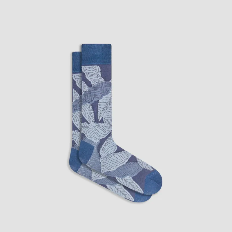 Leaves Mid-Calf Socks sold by Bugatchi