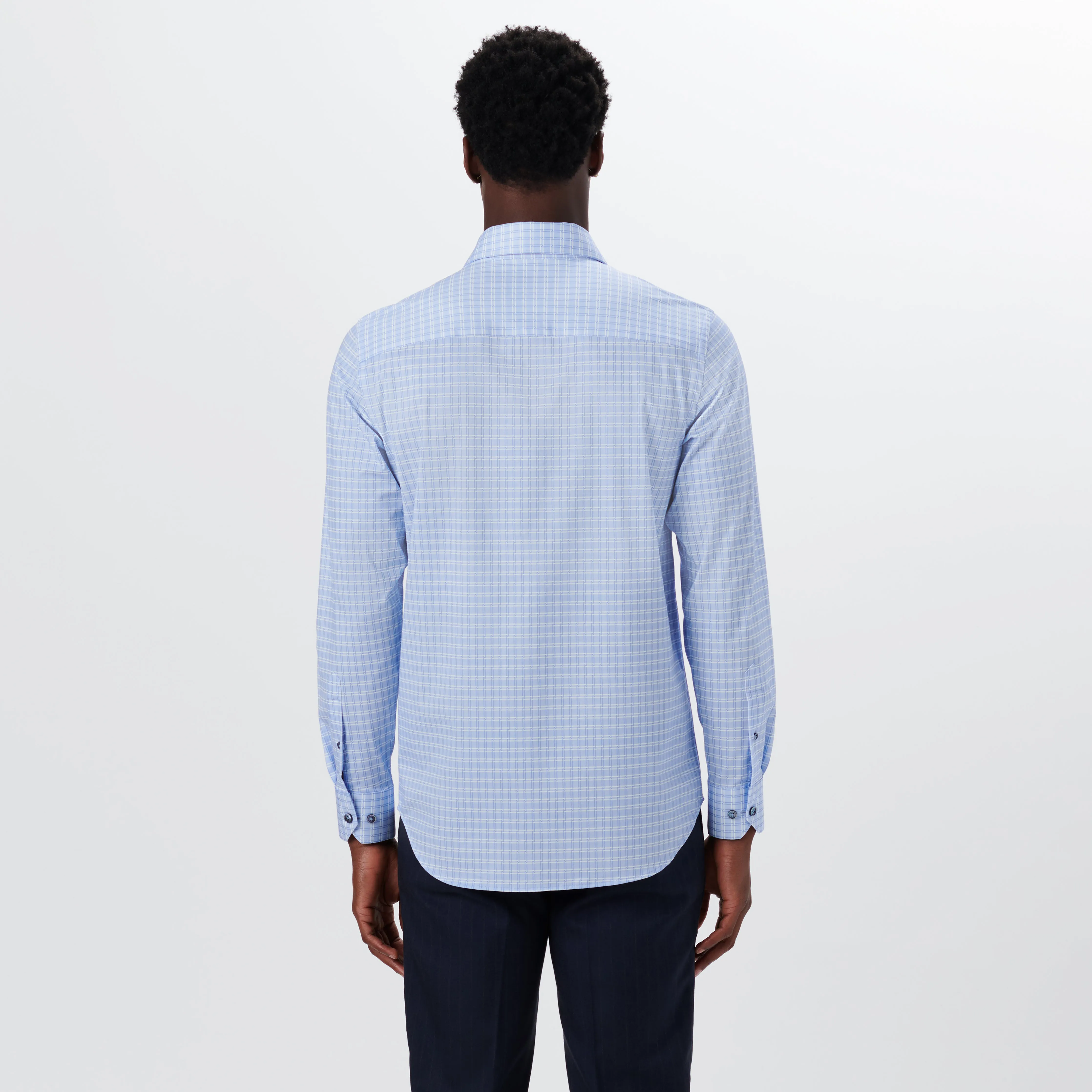JAMES Basketweave Check OoohCotton Shirt sold by Bugatchi product image thumbnail 4