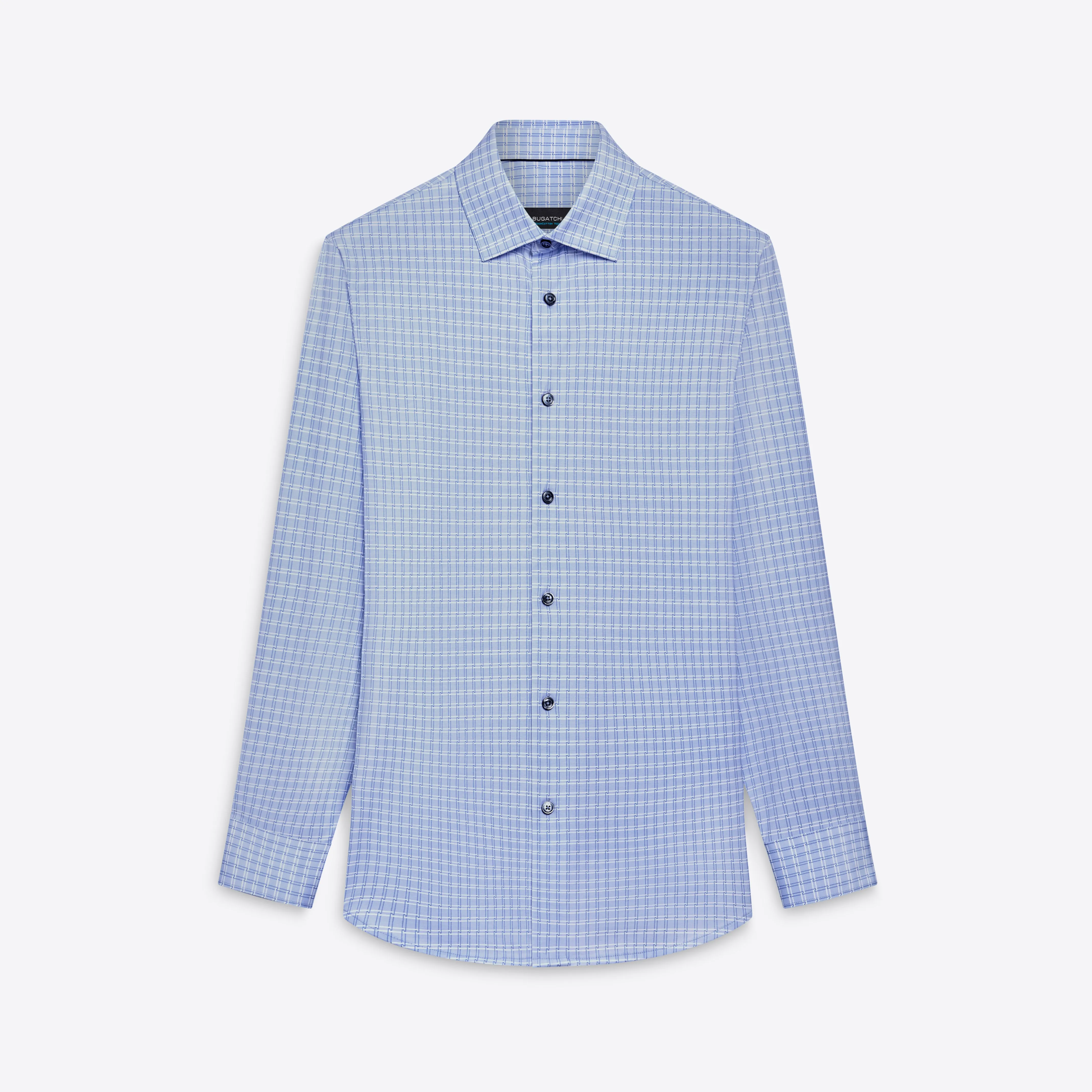 JAMES Basketweave Check OoohCotton Shirt sold by Bugatchi