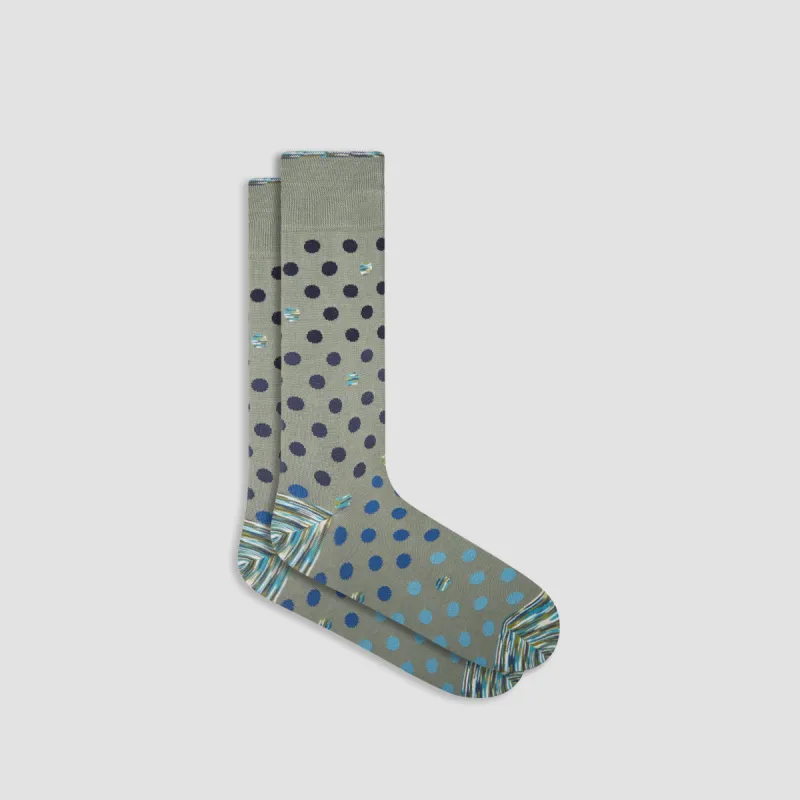 Polka Dot Mid-Calf Socks sold by Bugatchi