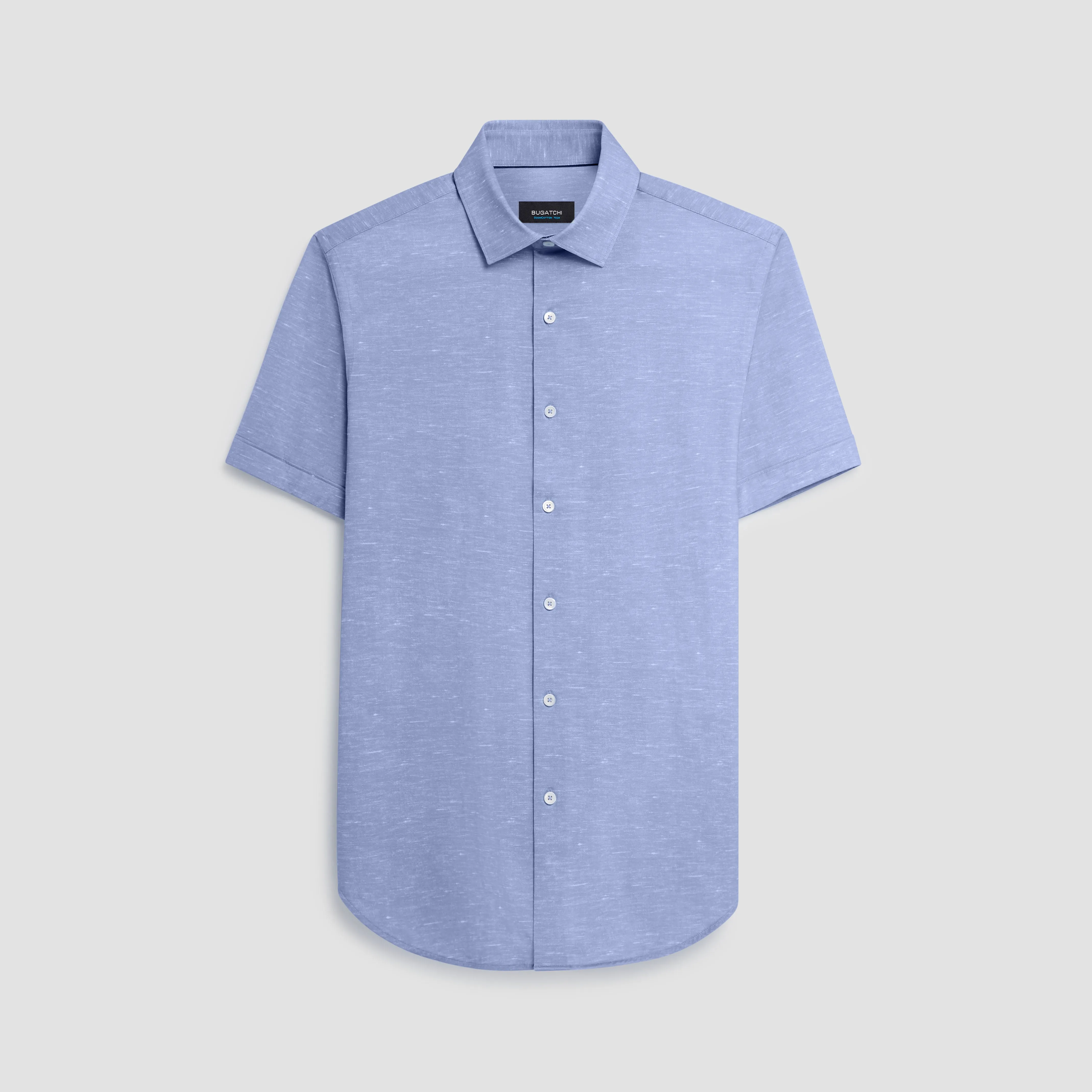 Miles Heather Print OoohCotton Short Sleeve Shirt sold by Bugatchi