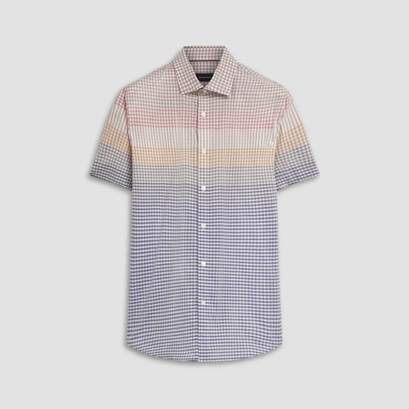 Orson Gingham Check Short Sleeve Shirt sold by Bugatchi