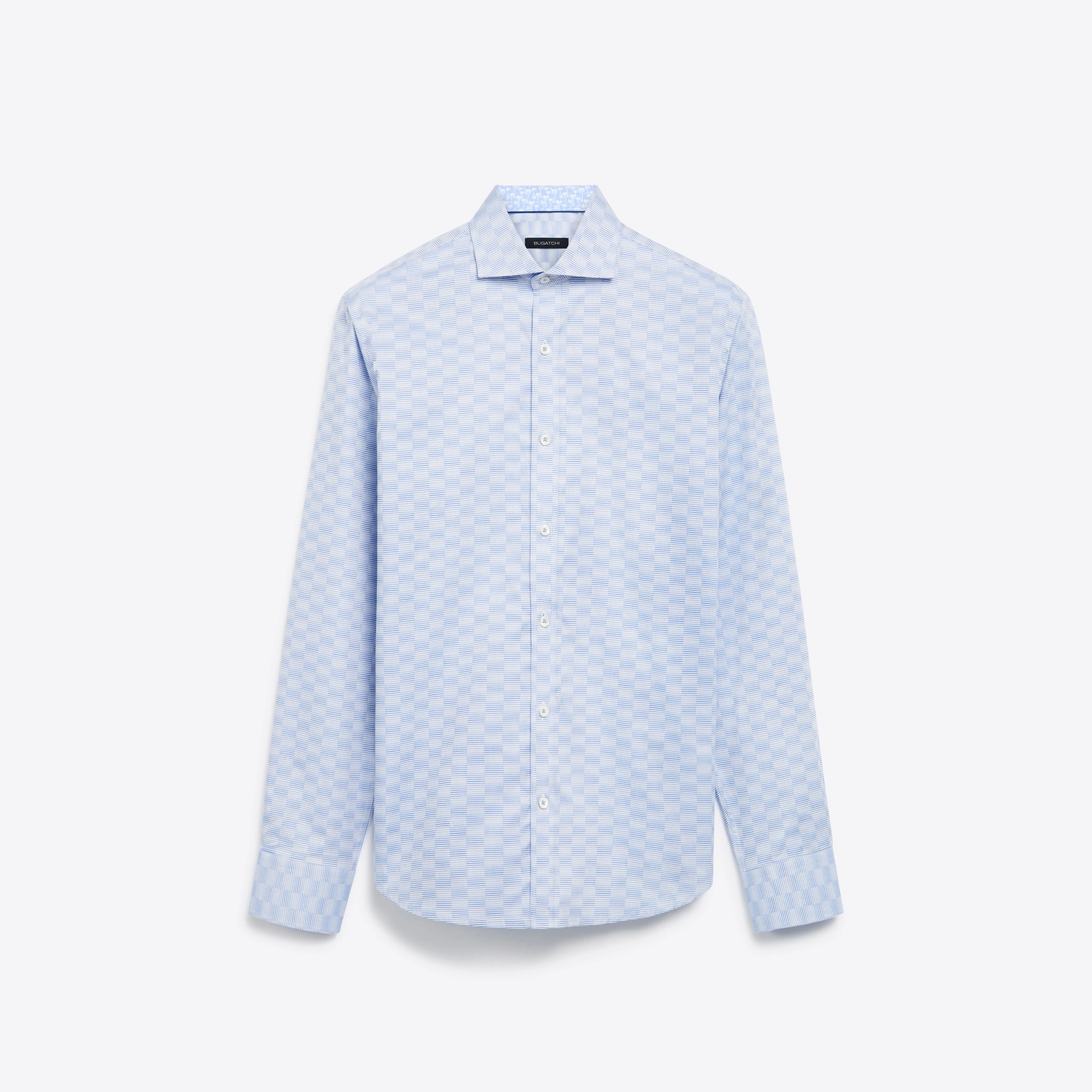 Checkerboard Check Cotton Shirt sold by Bugatchi
