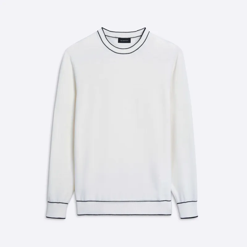 Solid Crew Neck Sweater sold by Bugatchi