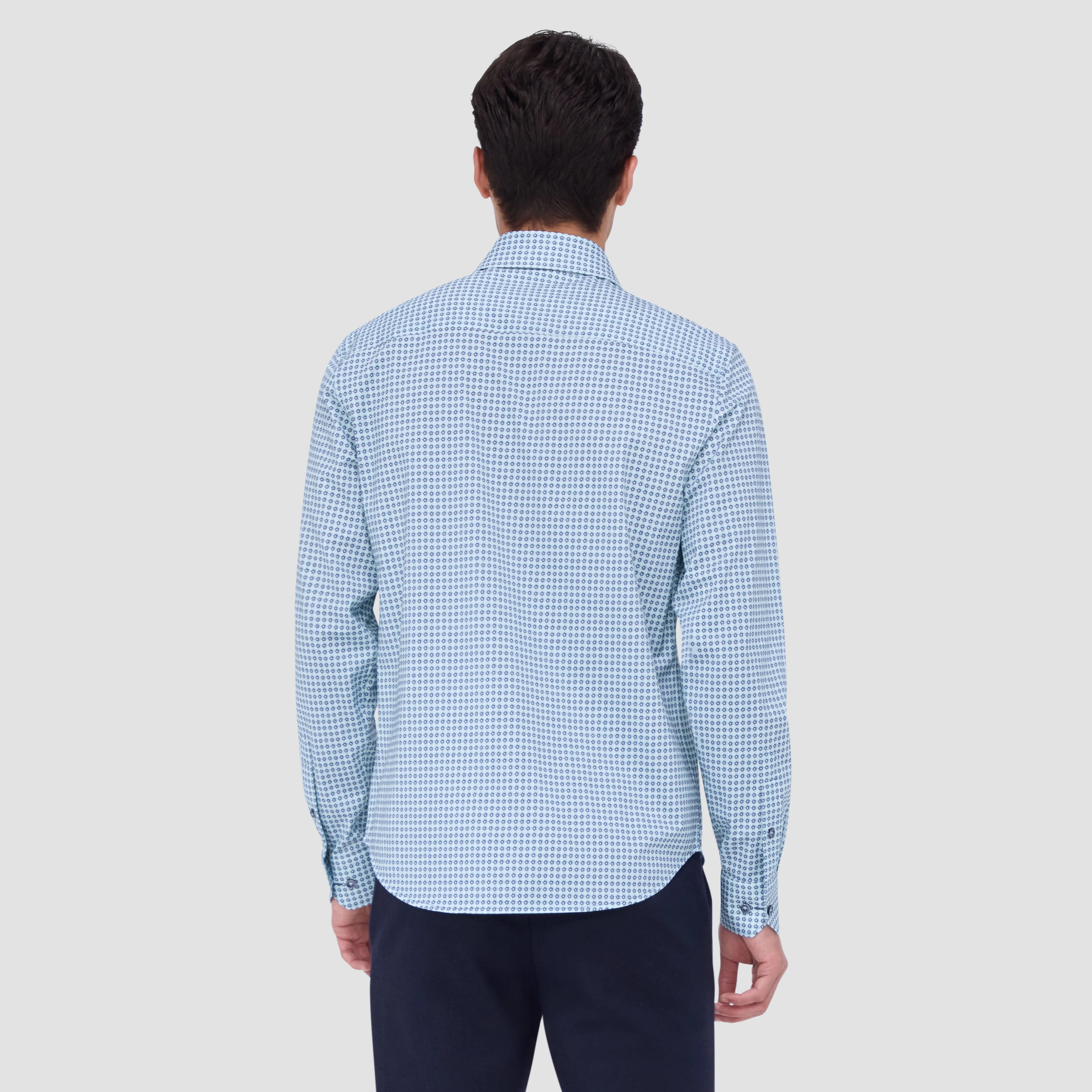 James Geometric Floral OoohCotton Shirt sold by Bugatchi product image thumbnail 4