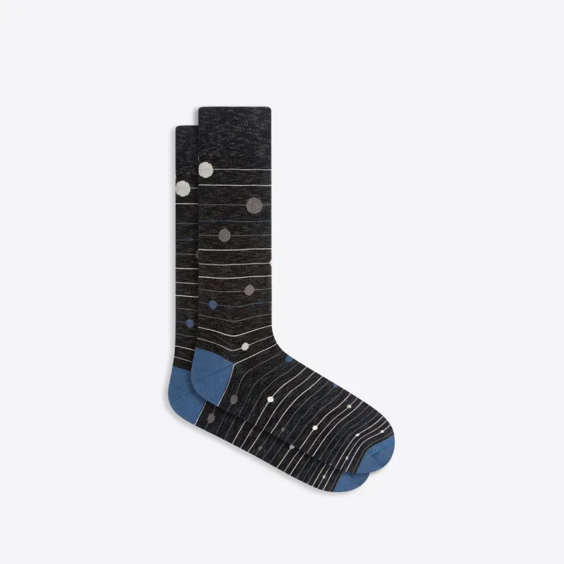 Stripe and Dot Mid-Calf Socks sold by Bugatchi