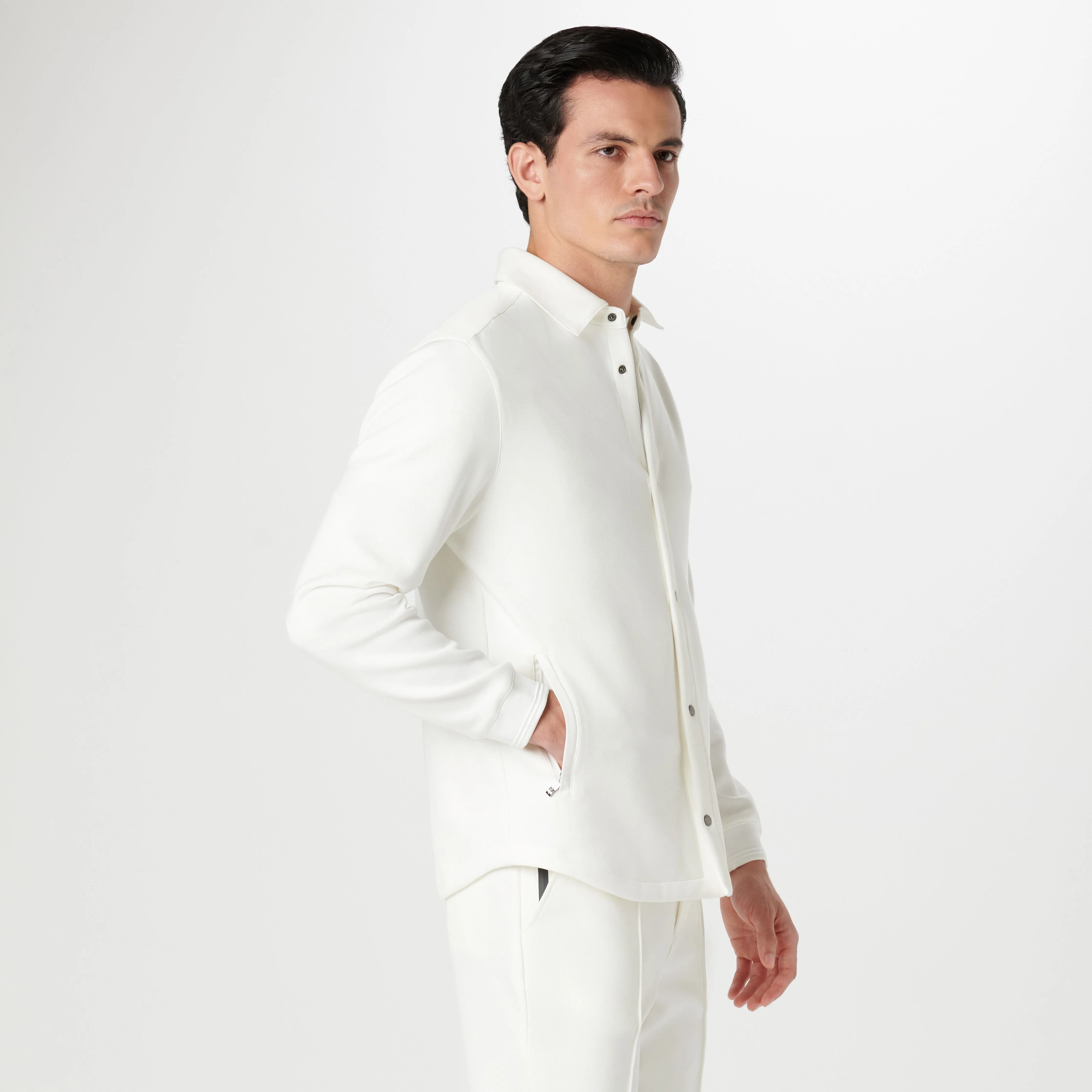 Soft Touch Performance Shirt Jacket sold by Bugatchi product image thumbnail 3