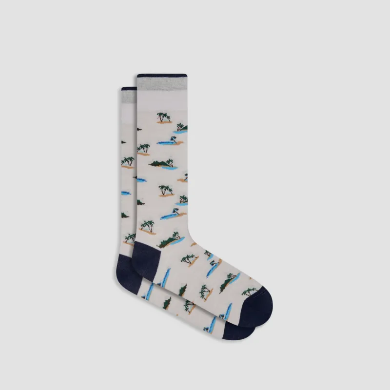 Tiny Island Mid-Calf Socks sold by Bugatchi