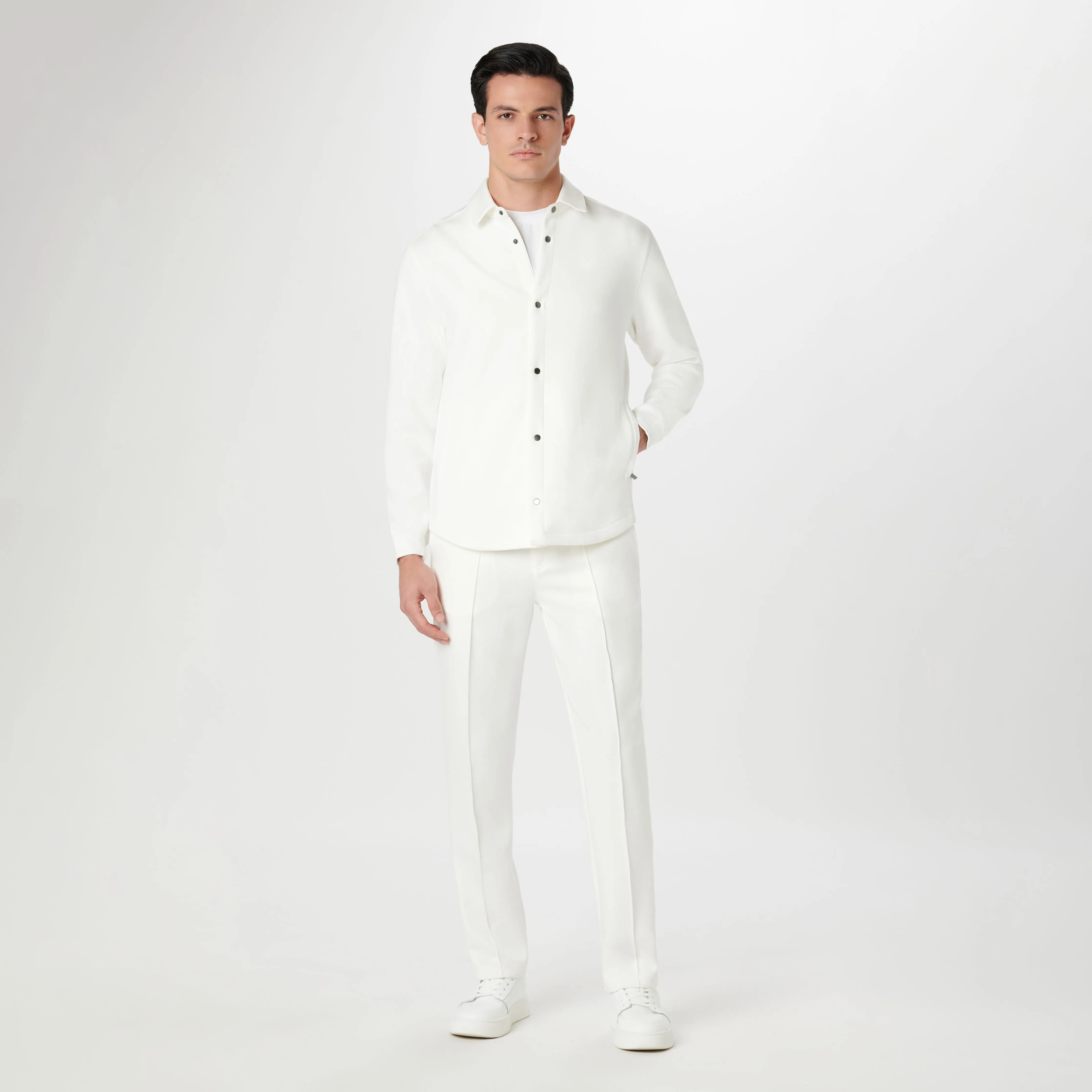 Soft Touch Performance Shirt Jacket sold by Bugatchi product image thumbnail 5