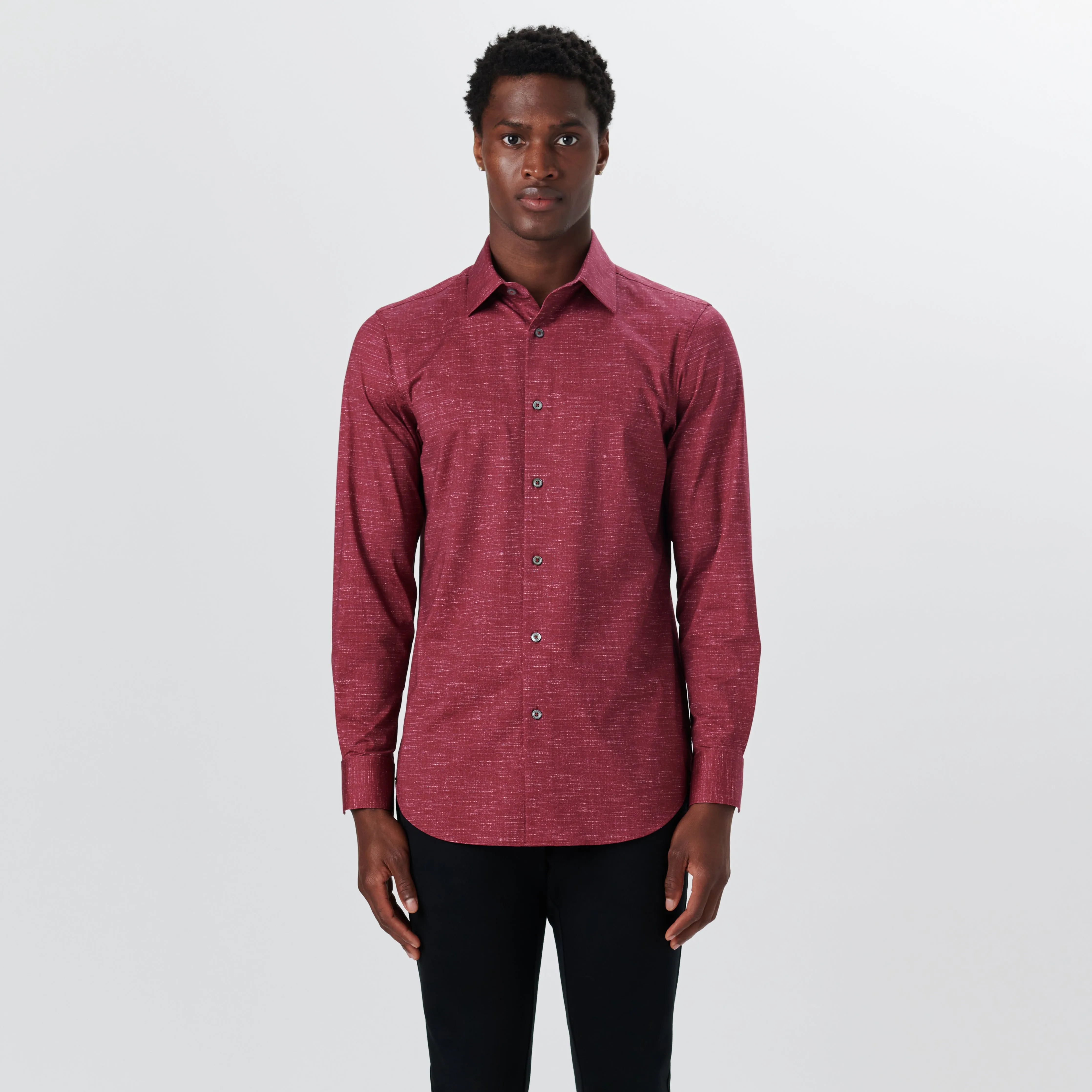 JAMES Chambray Print OoohCotton Shirt sold by Bugatchi product image thumbnail 2
