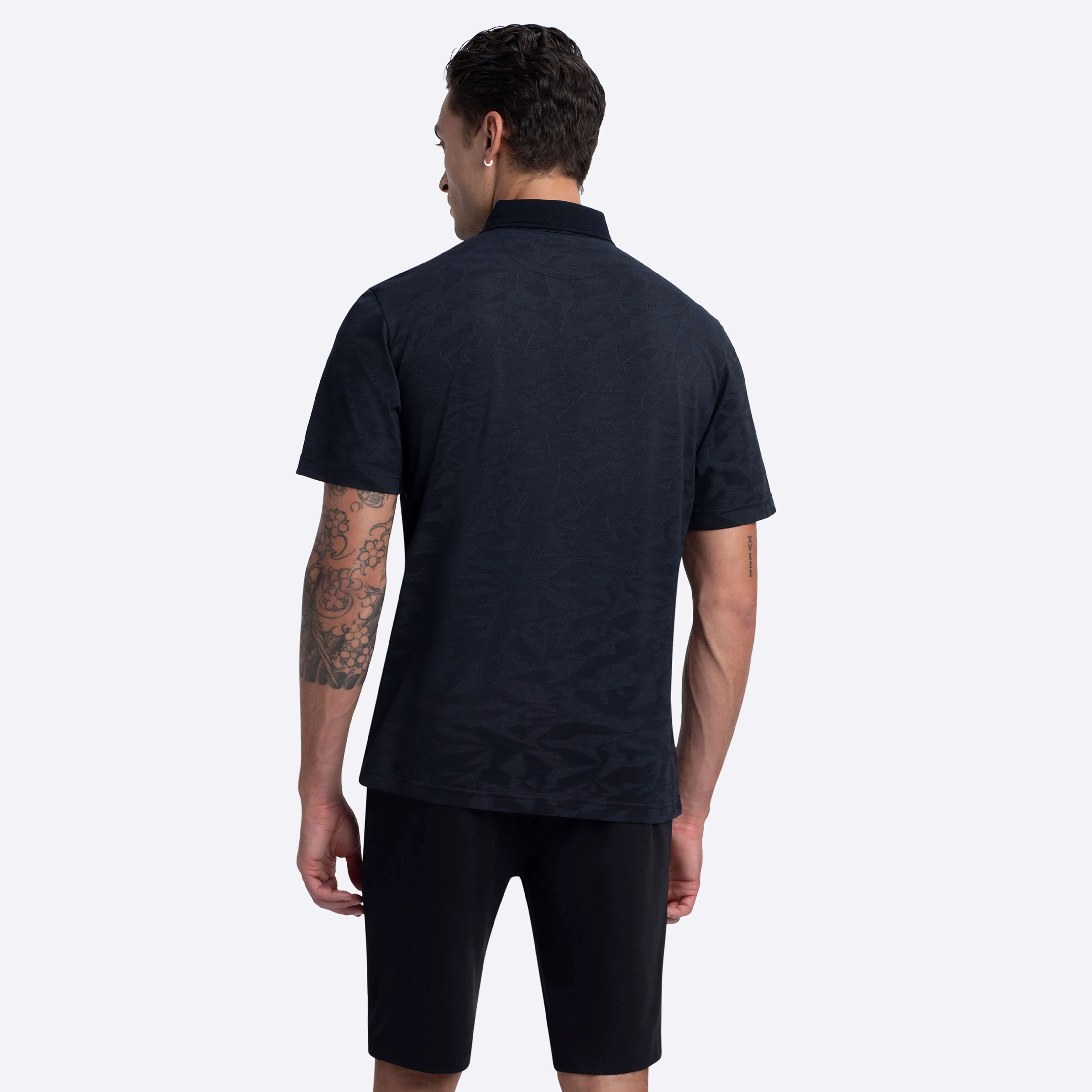 Short Sleeve Quarter Zip Polo sold by Bugatchi product image thumbnail 4