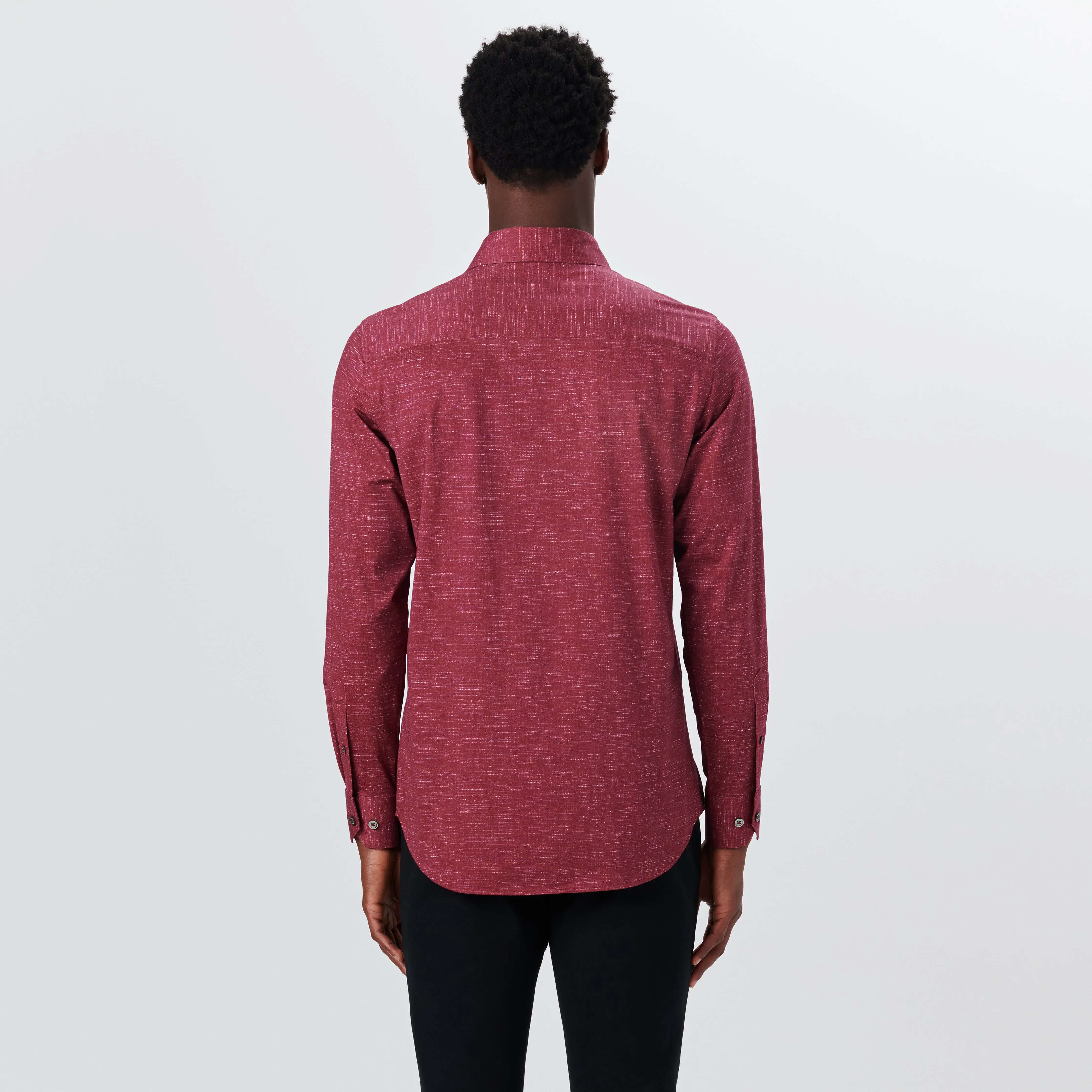 JAMES Chambray Print OoohCotton Shirt sold by Bugatchi product image thumbnail 4