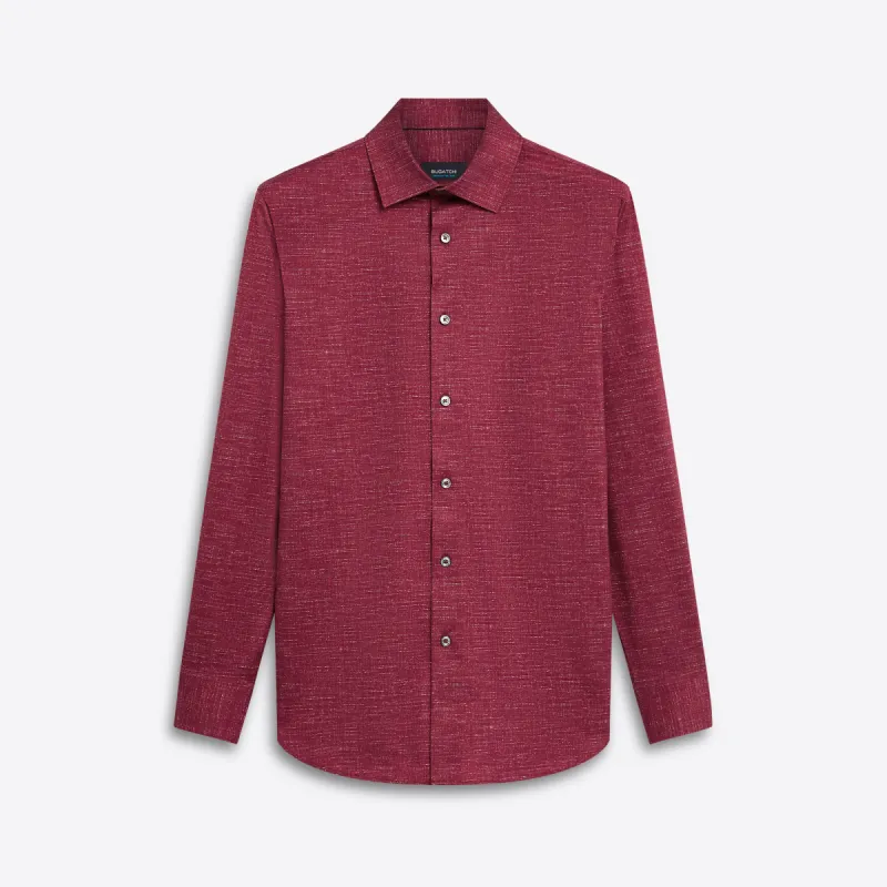 JAMES Chambray Print OoohCotton Shirt sold by Bugatchi