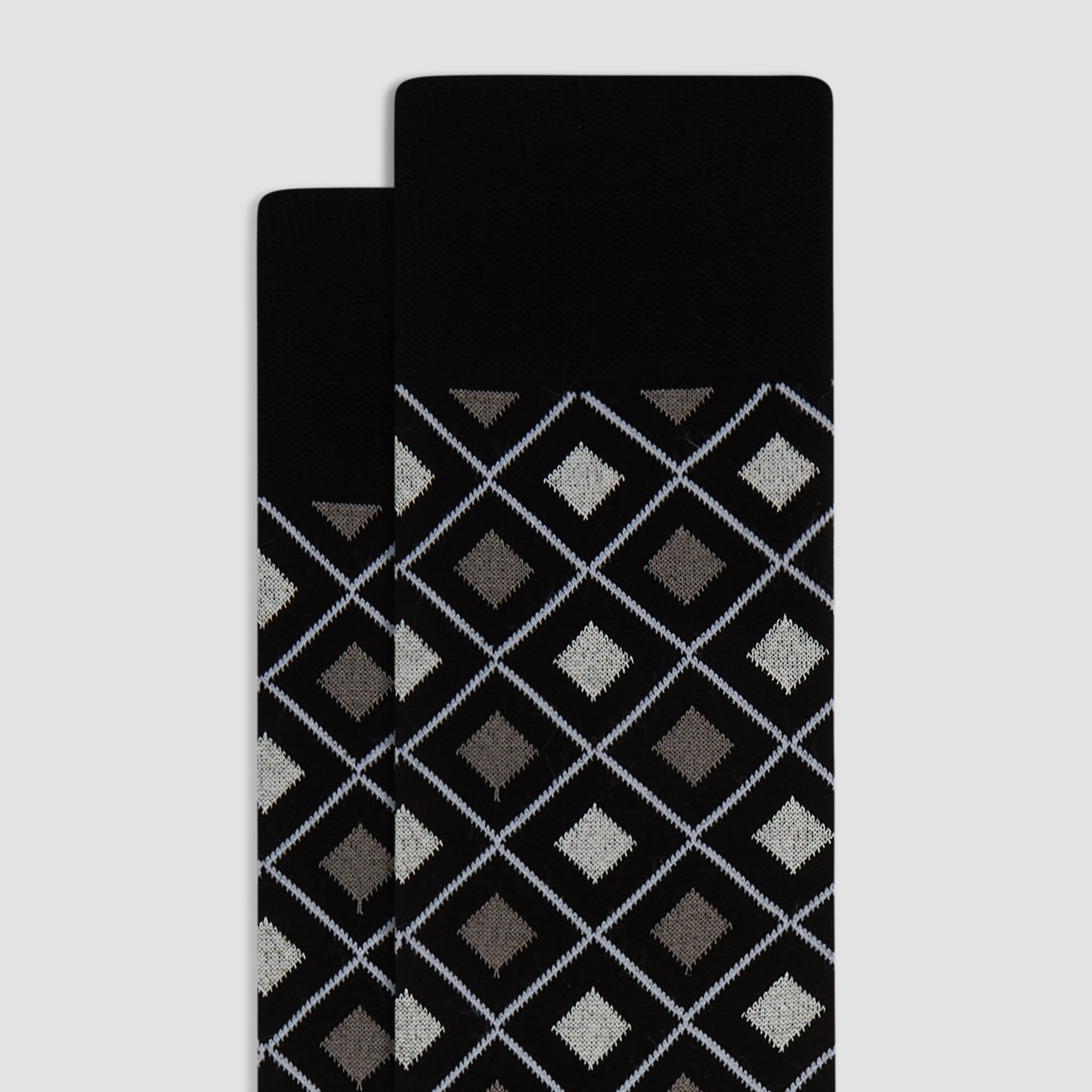 Diamond Check Mid-Calf Socks sold by Bugatchi product image thumbnail 2