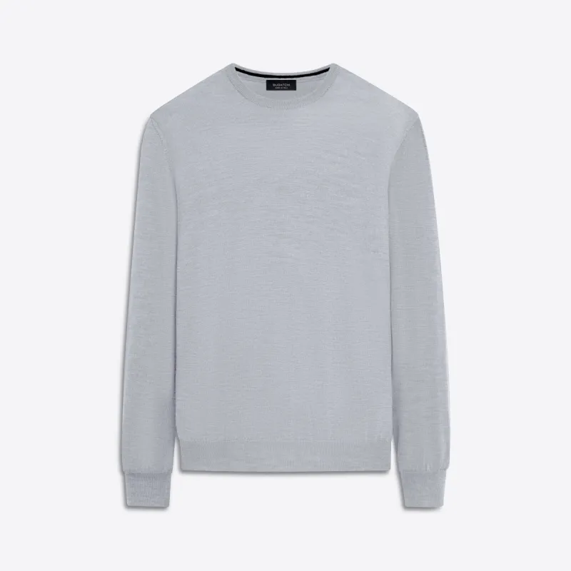 Super Merino Crew Neck Solid Sweater sold by Bugatchi