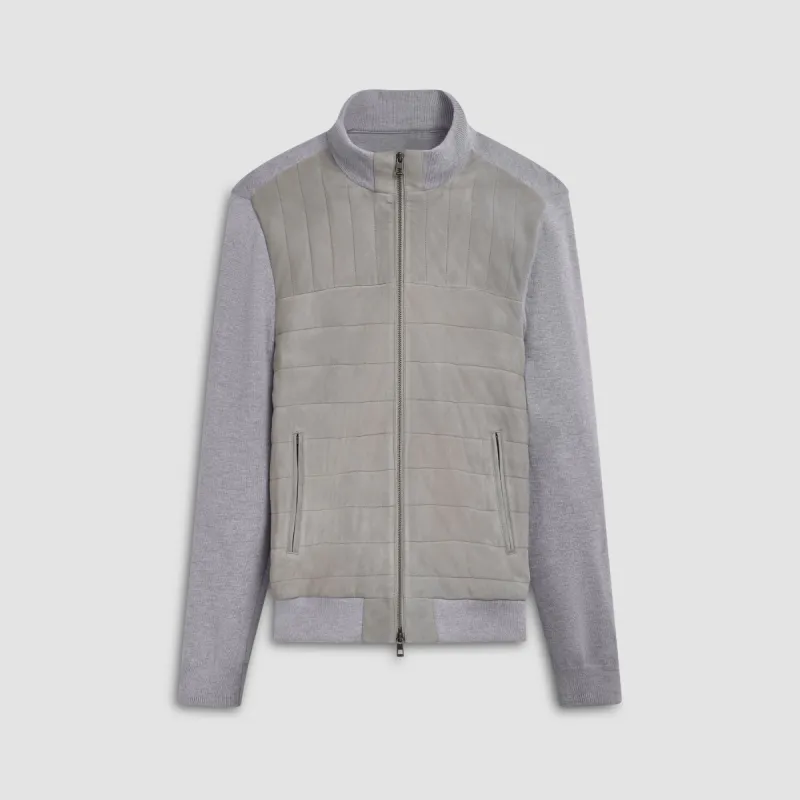 Suede and Wool Sweater Jacket sold by Bugatchi