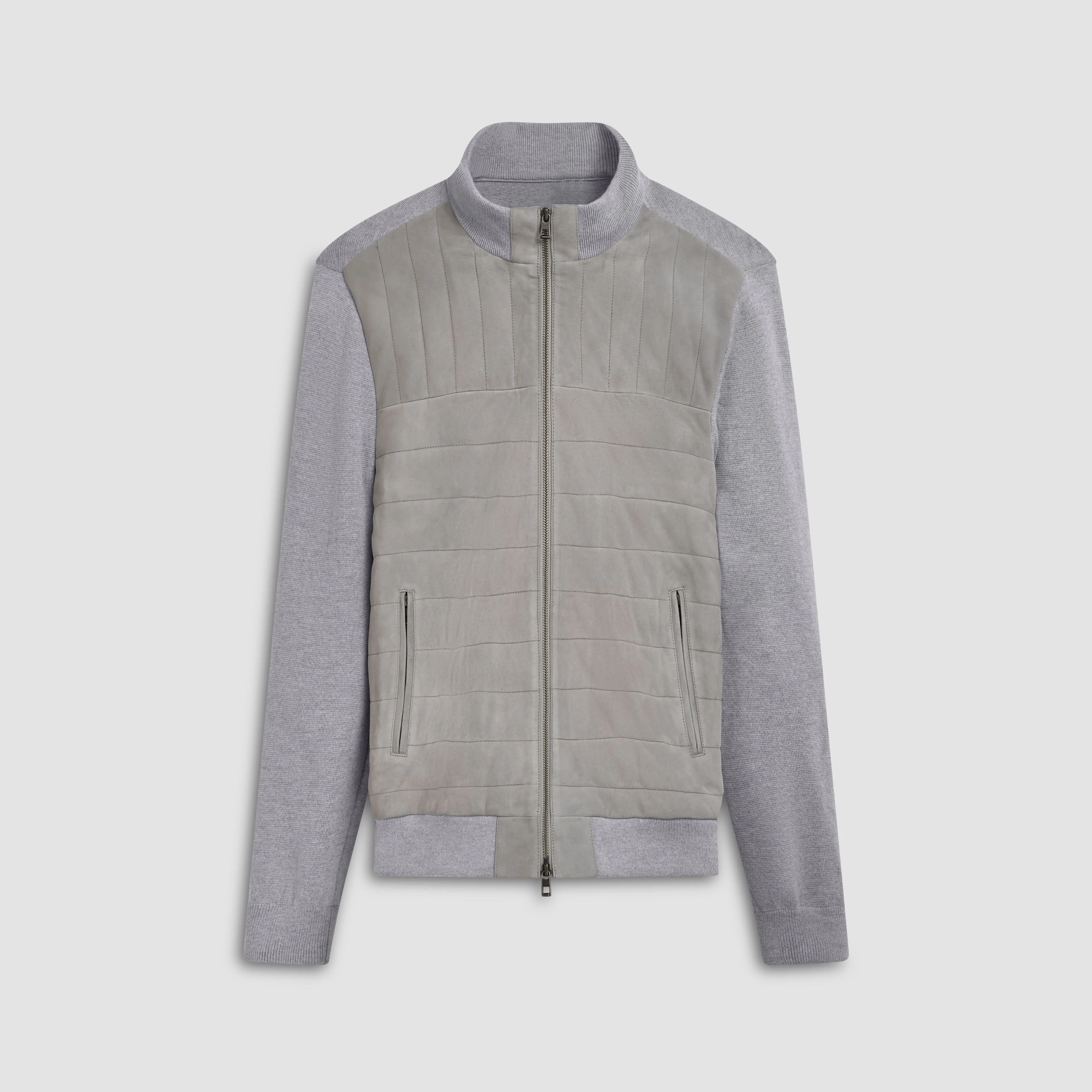 Suede and Wool Sweater Jacket sold by Bugatchi