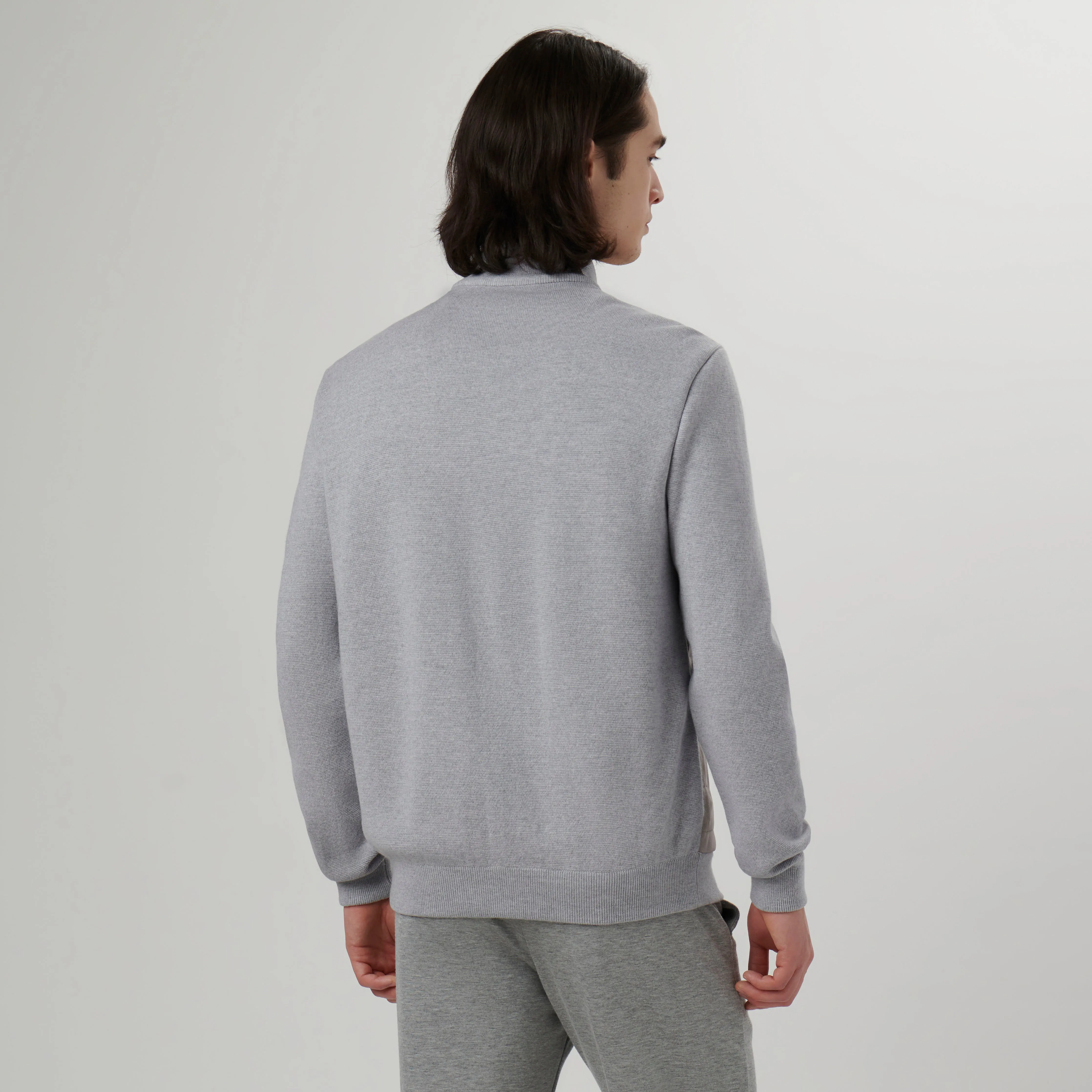 Suede and Wool Sweater Jacket sold by Bugatchi product image thumbnail 4