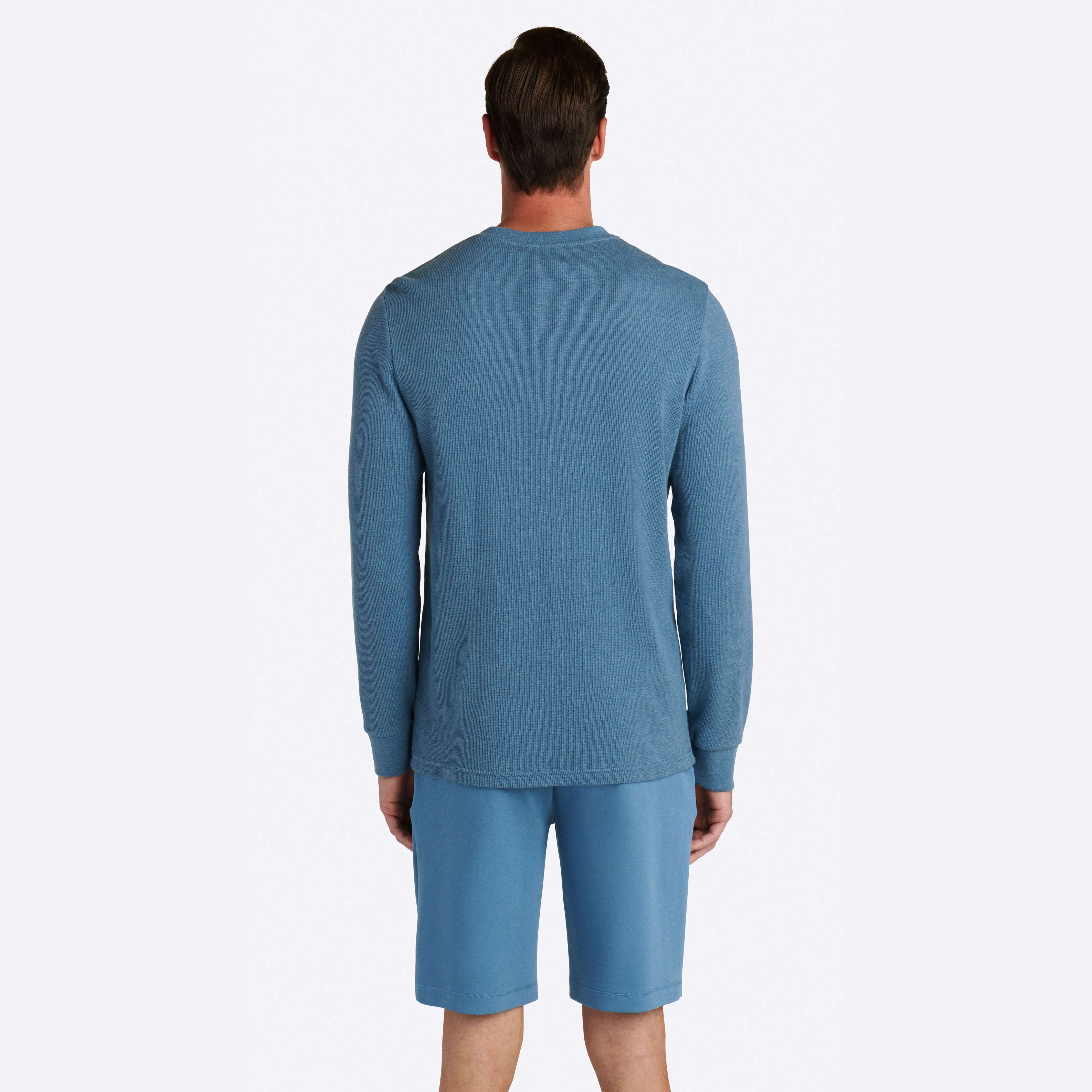 COMFORT Heather Waffle Knit Three Button Henley sold by Bugatchi product image thumbnail 5