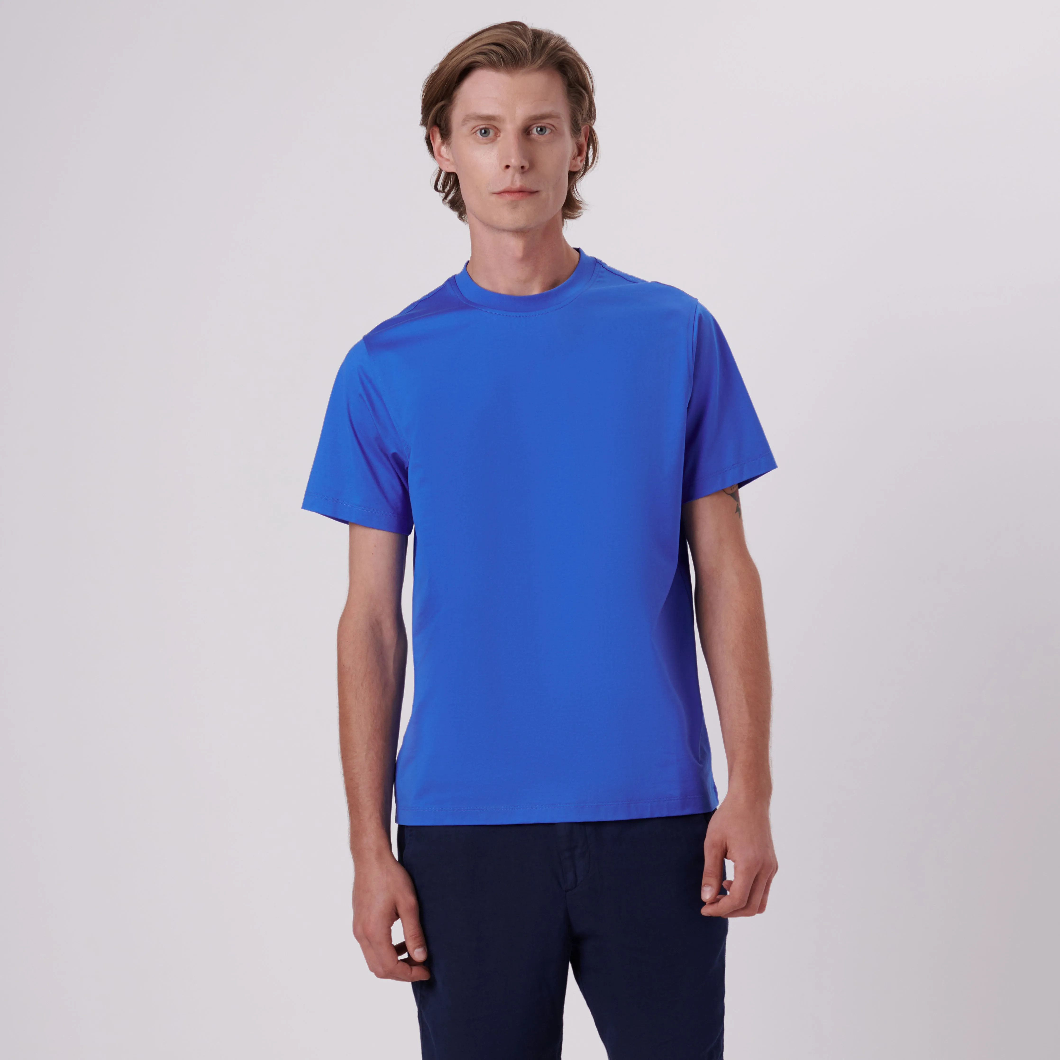 Rufus Solid OoohCotton Crew Neck T-Shirt sold by Bugatchi product image thumbnail 2