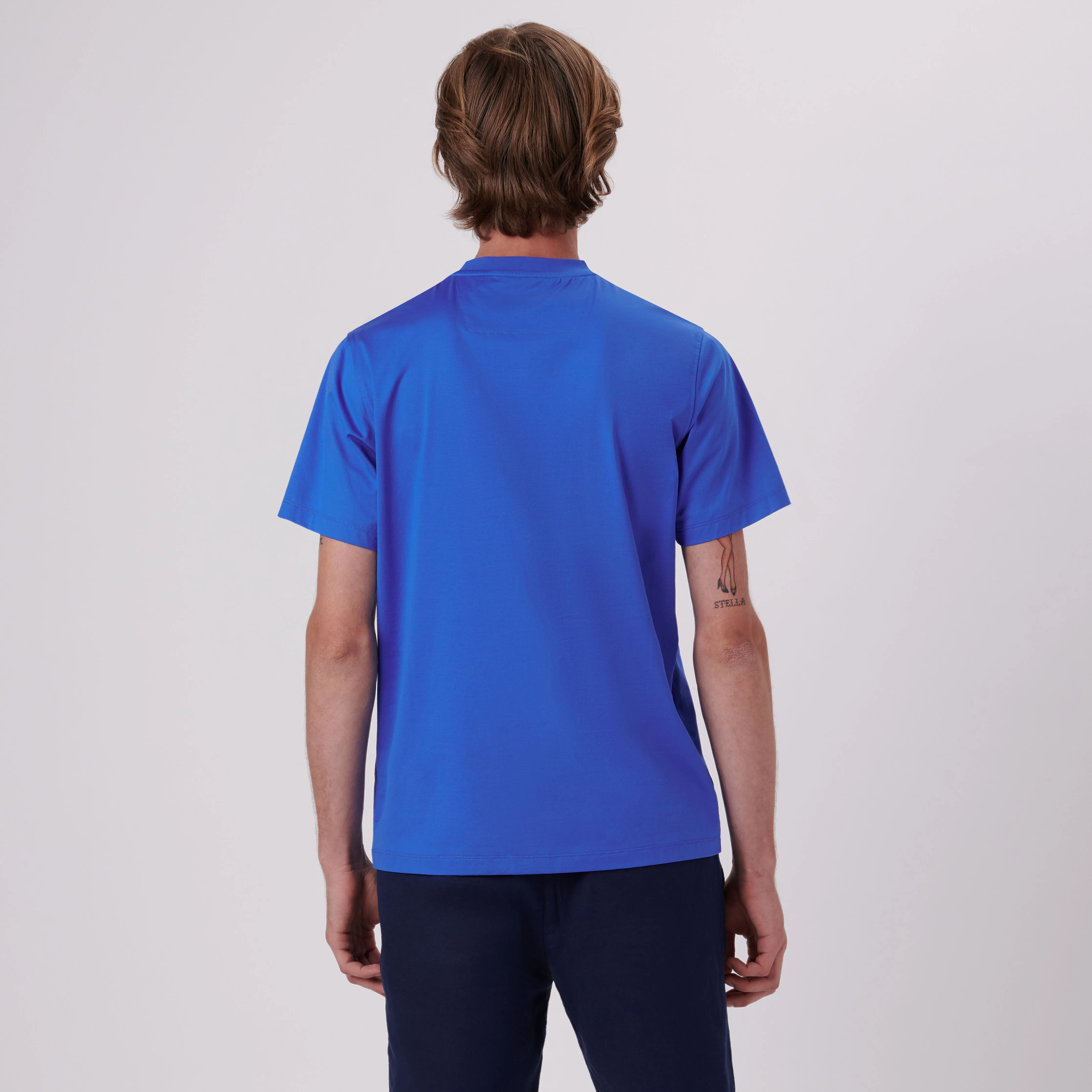 Rufus Solid OoohCotton Crew Neck T-Shirt sold by Bugatchi product image thumbnail 4