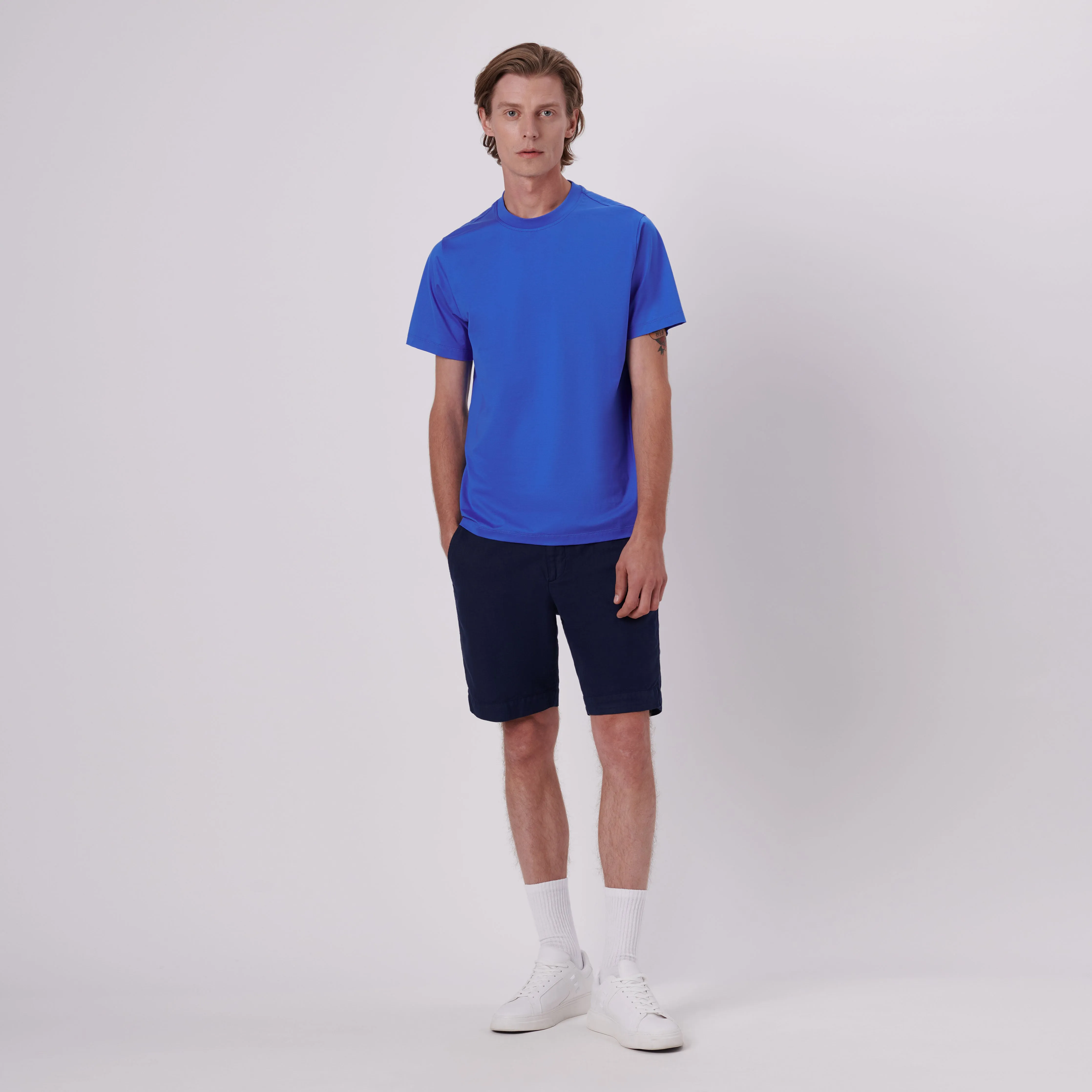 Rufus Solid OoohCotton Crew Neck T-Shirt sold by Bugatchi product image thumbnail 5