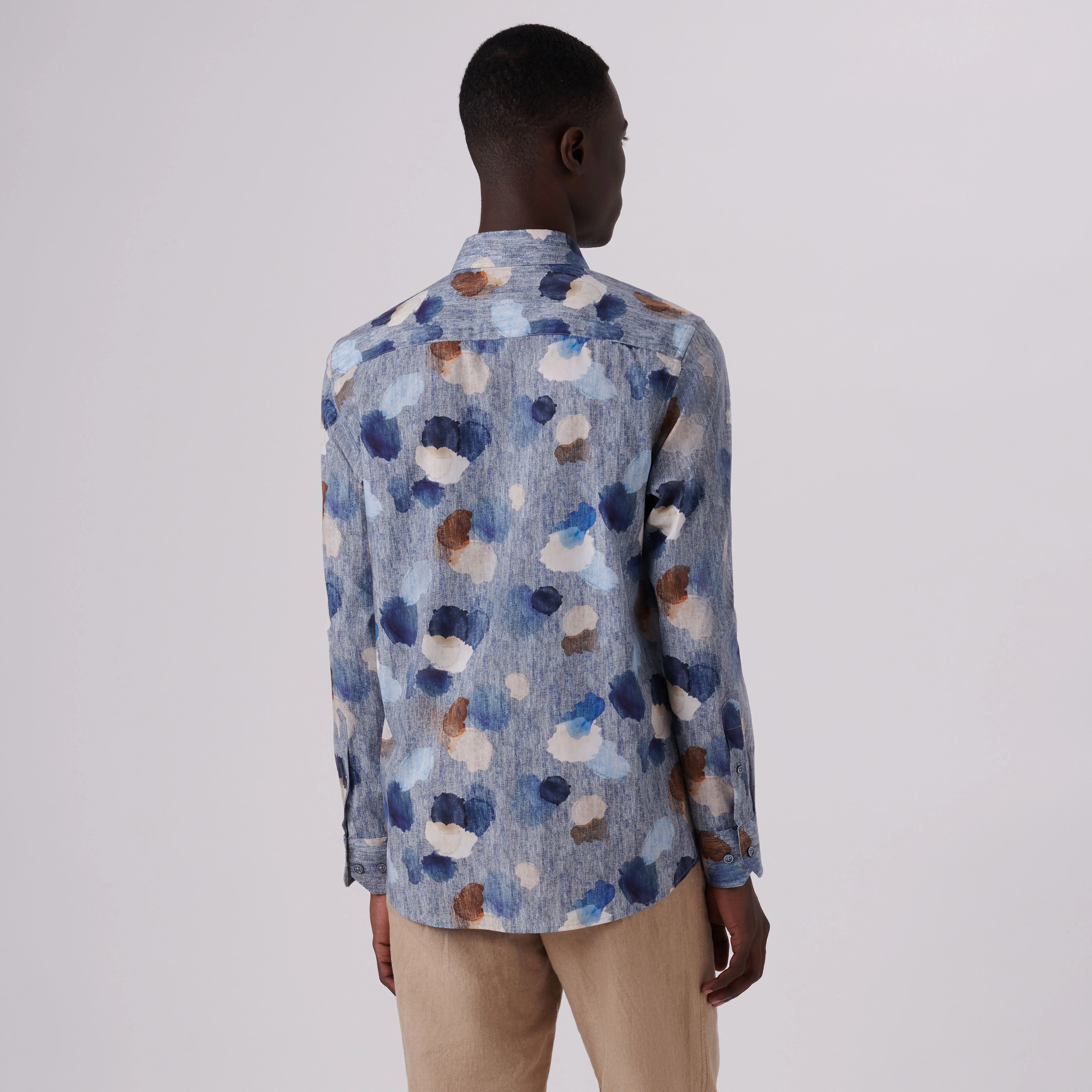 Julian Abstract Print Shirt sold by Bugatchi product image thumbnail 4