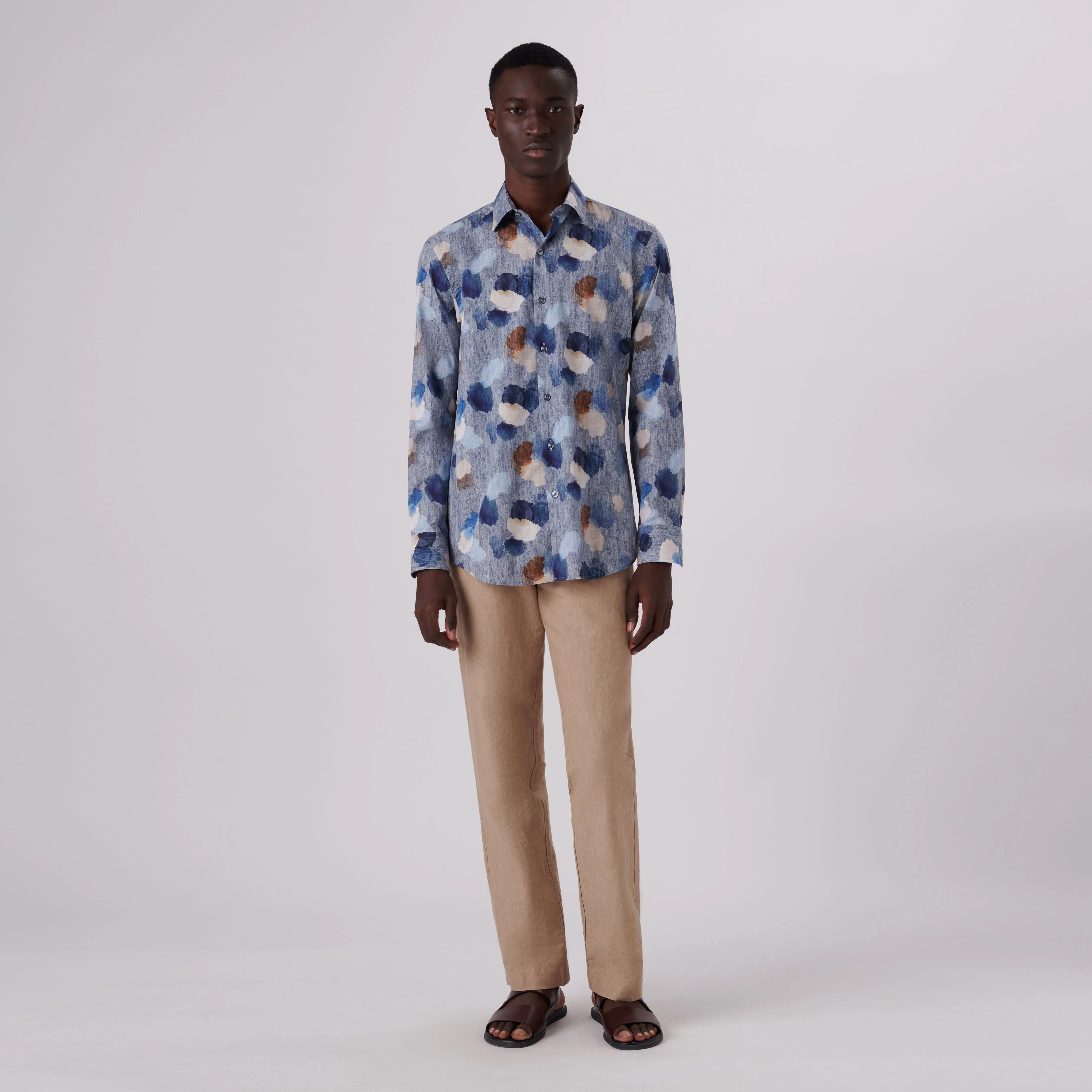 Julian Abstract Print Shirt sold by Bugatchi product image thumbnail 5