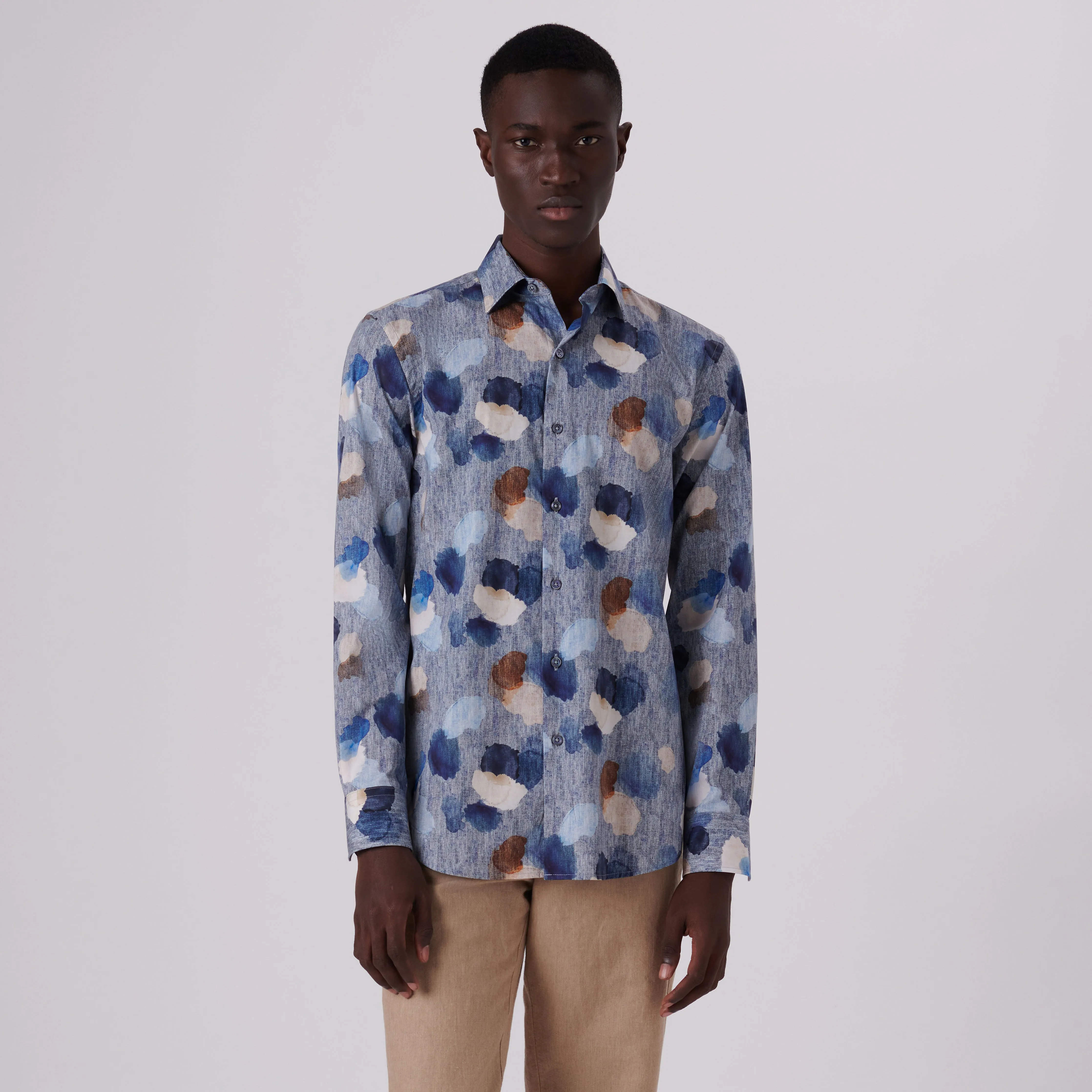 Julian Abstract Print Shirt sold by Bugatchi product image thumbnail 2