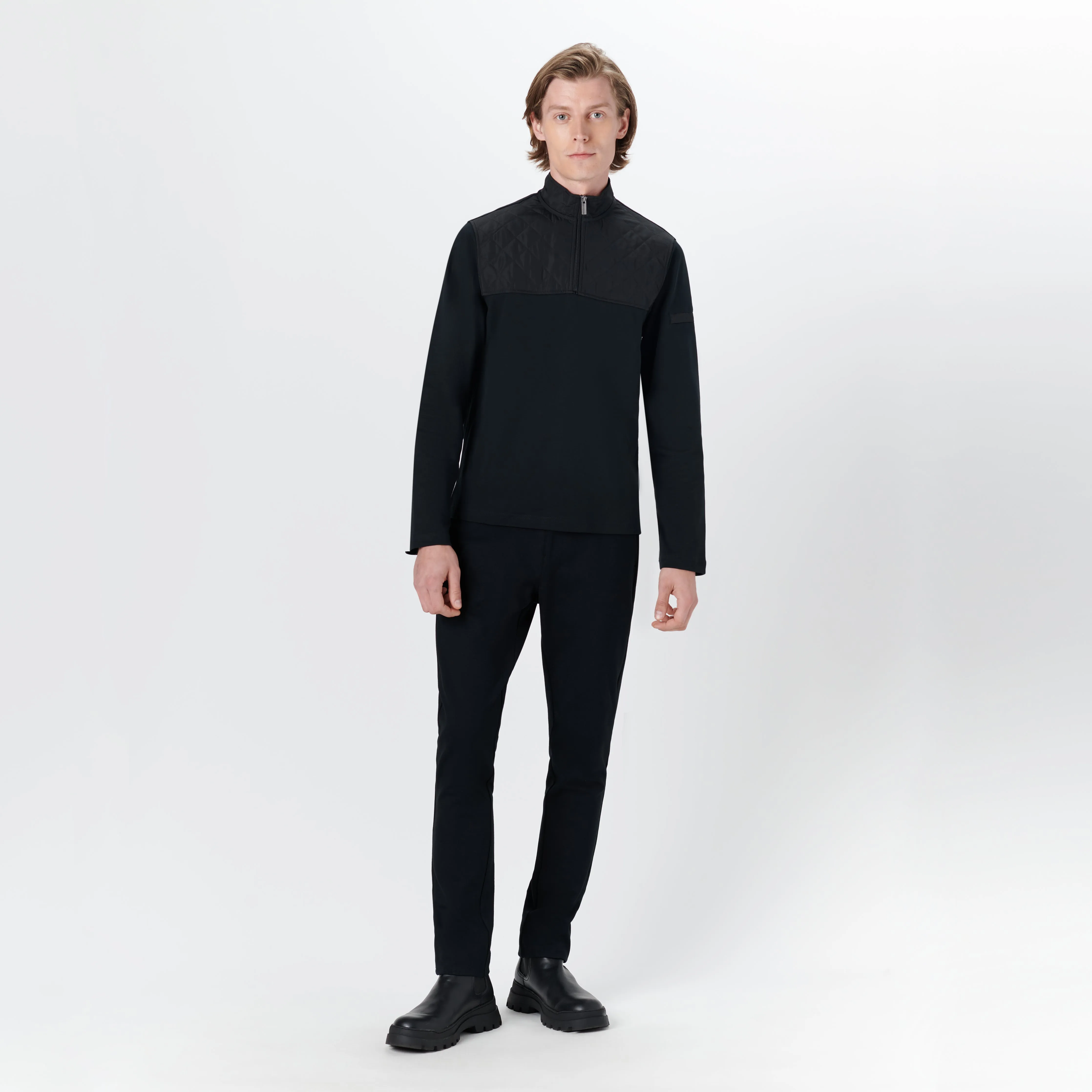 Long Sleeve Quarter Zip Pullover sold by Bugatchi product image thumbnail 5