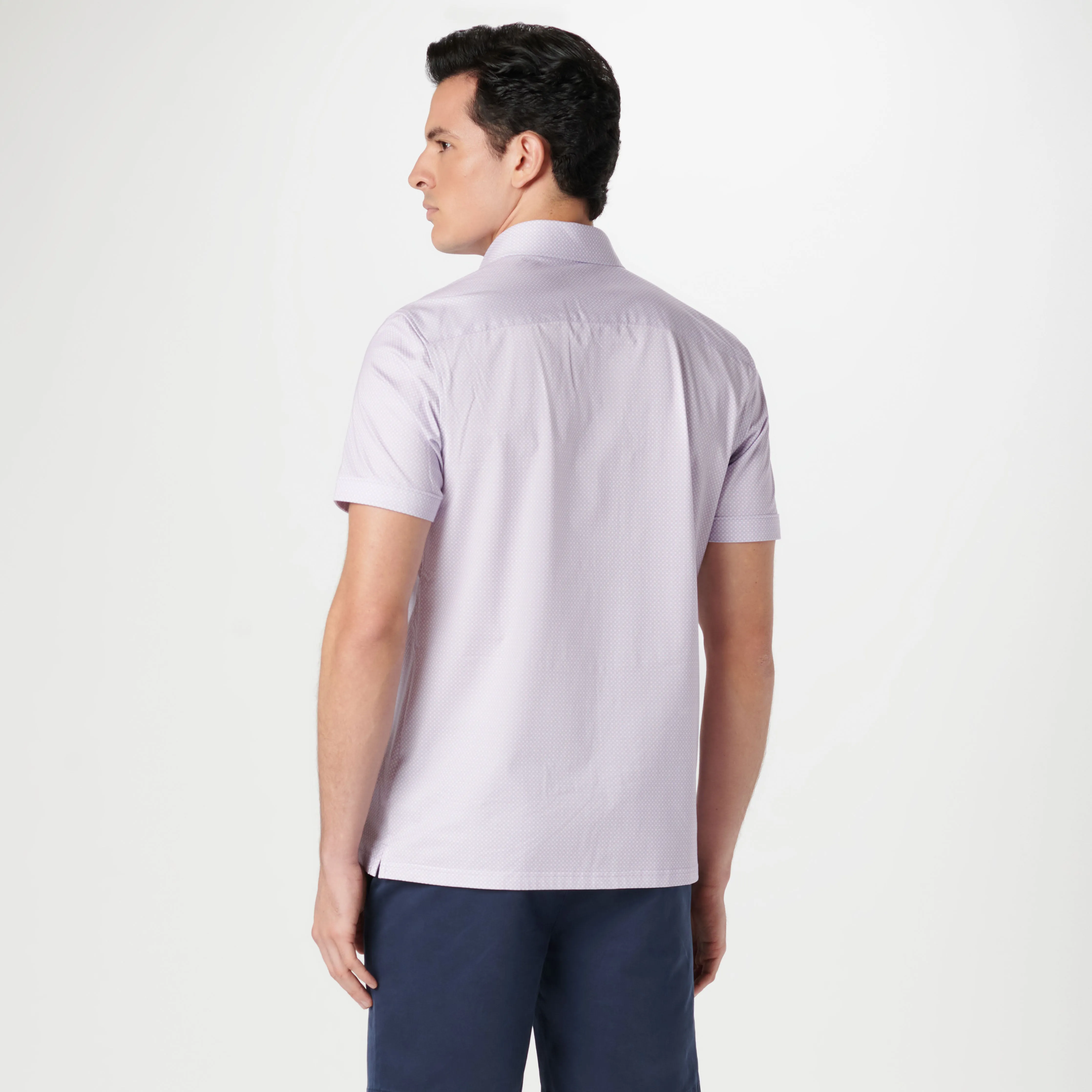 Milo Diamond OoohCotton Short Sleeve Shirt sold by Bugatchi product image thumbnail 4