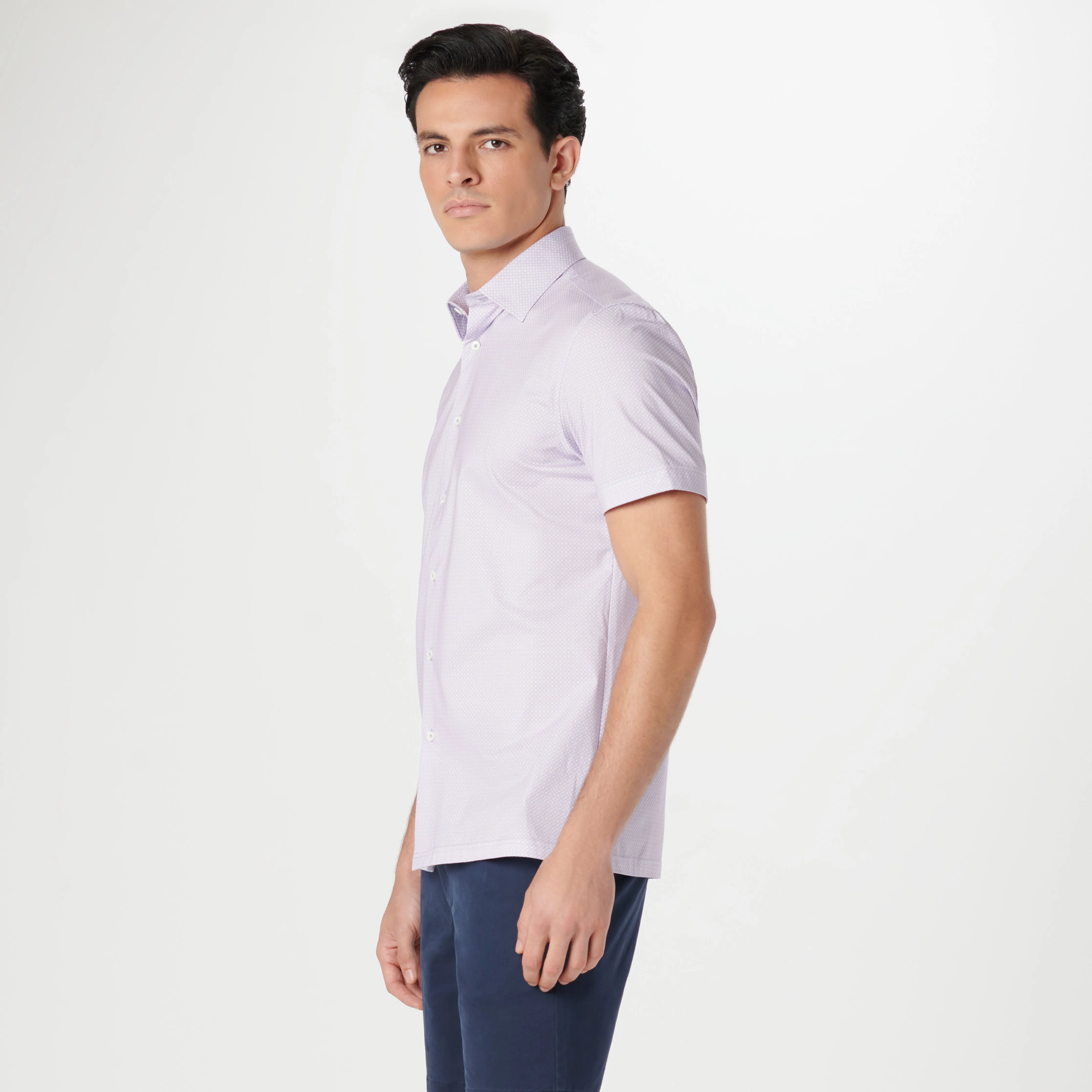 Milo Diamond OoohCotton Short Sleeve Shirt sold by Bugatchi product image thumbnail 3