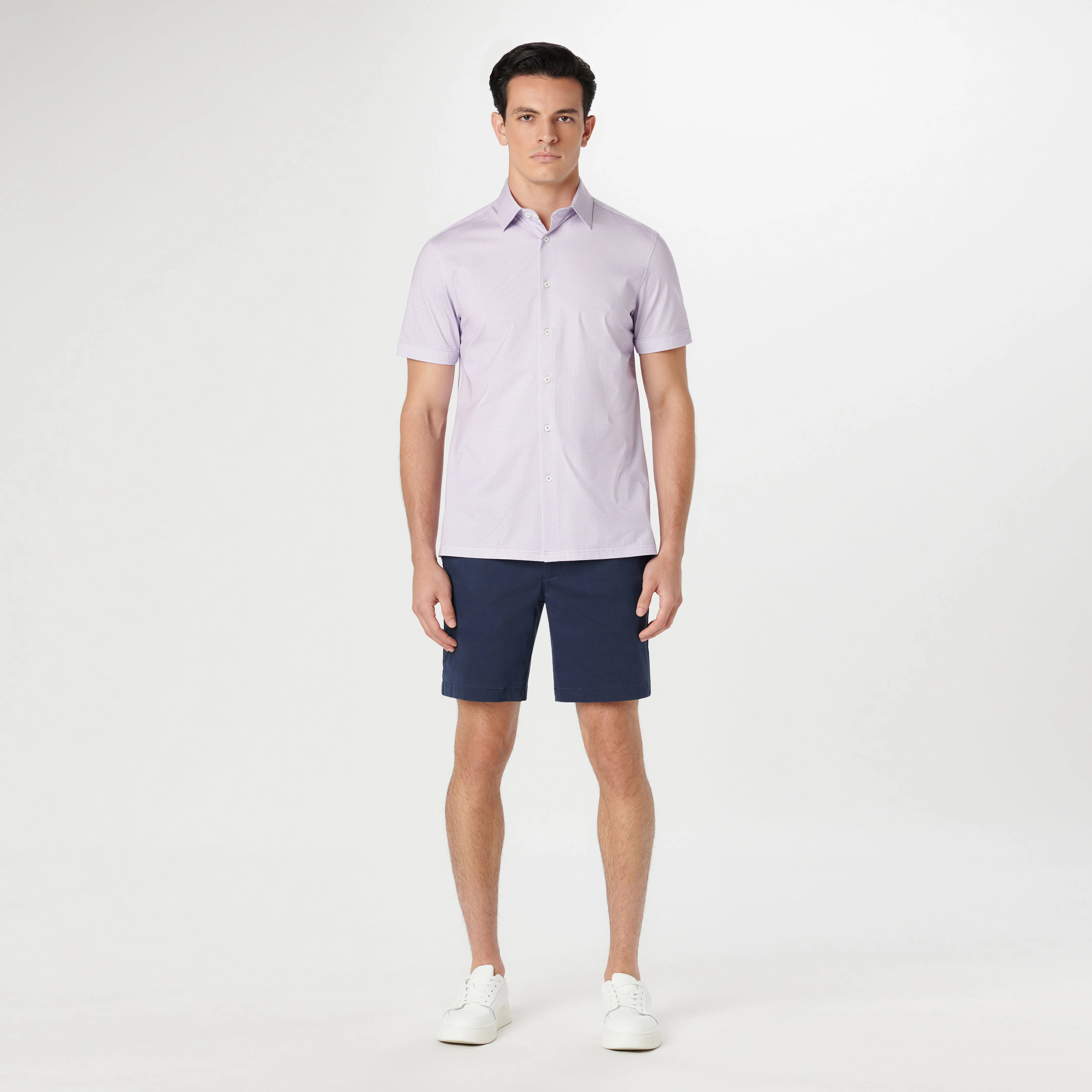 Milo Diamond OoohCotton Short Sleeve Shirt sold by Bugatchi product image thumbnail 5