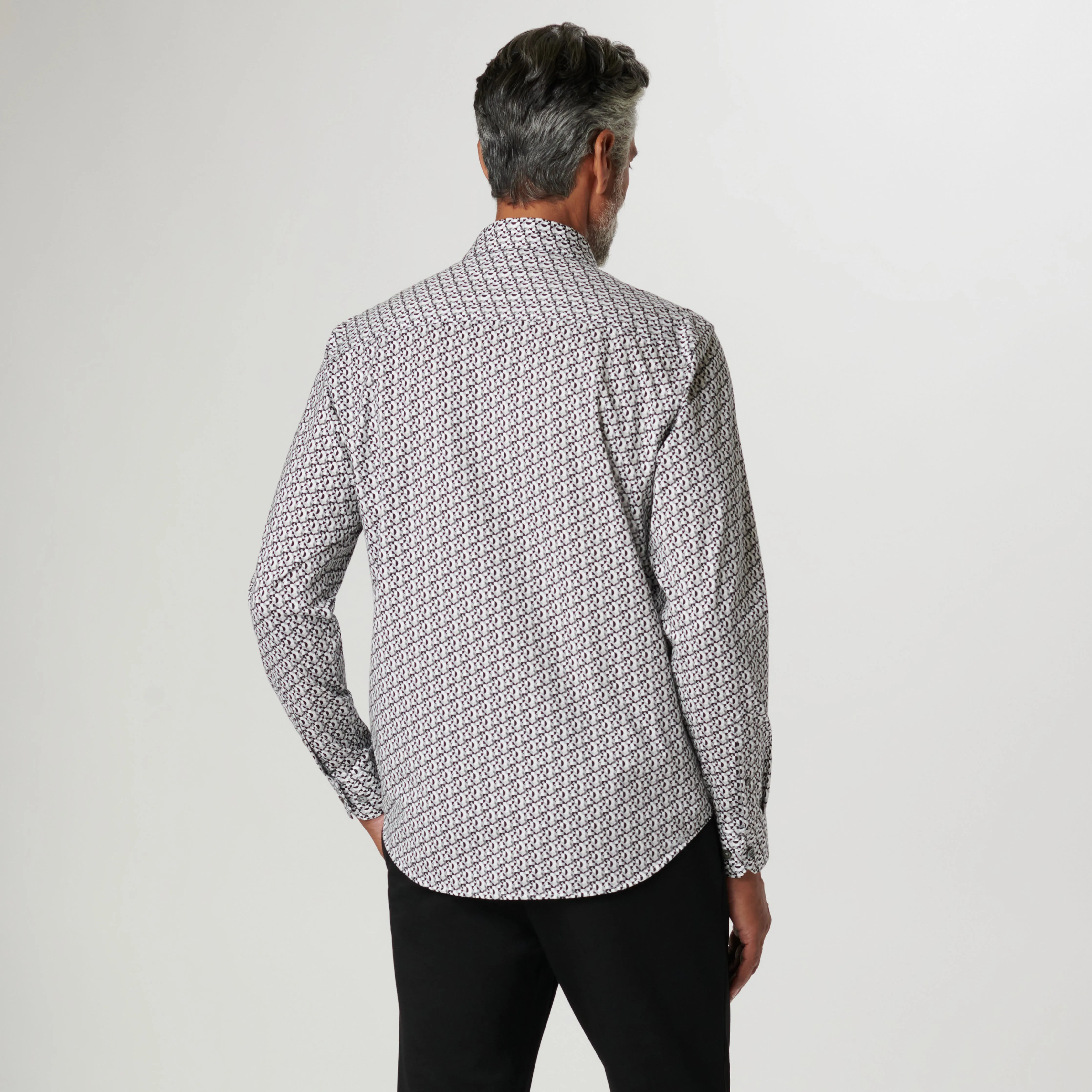 James Geometric OoohCotton Shirt sold by Bugatchi product image thumbnail 4
