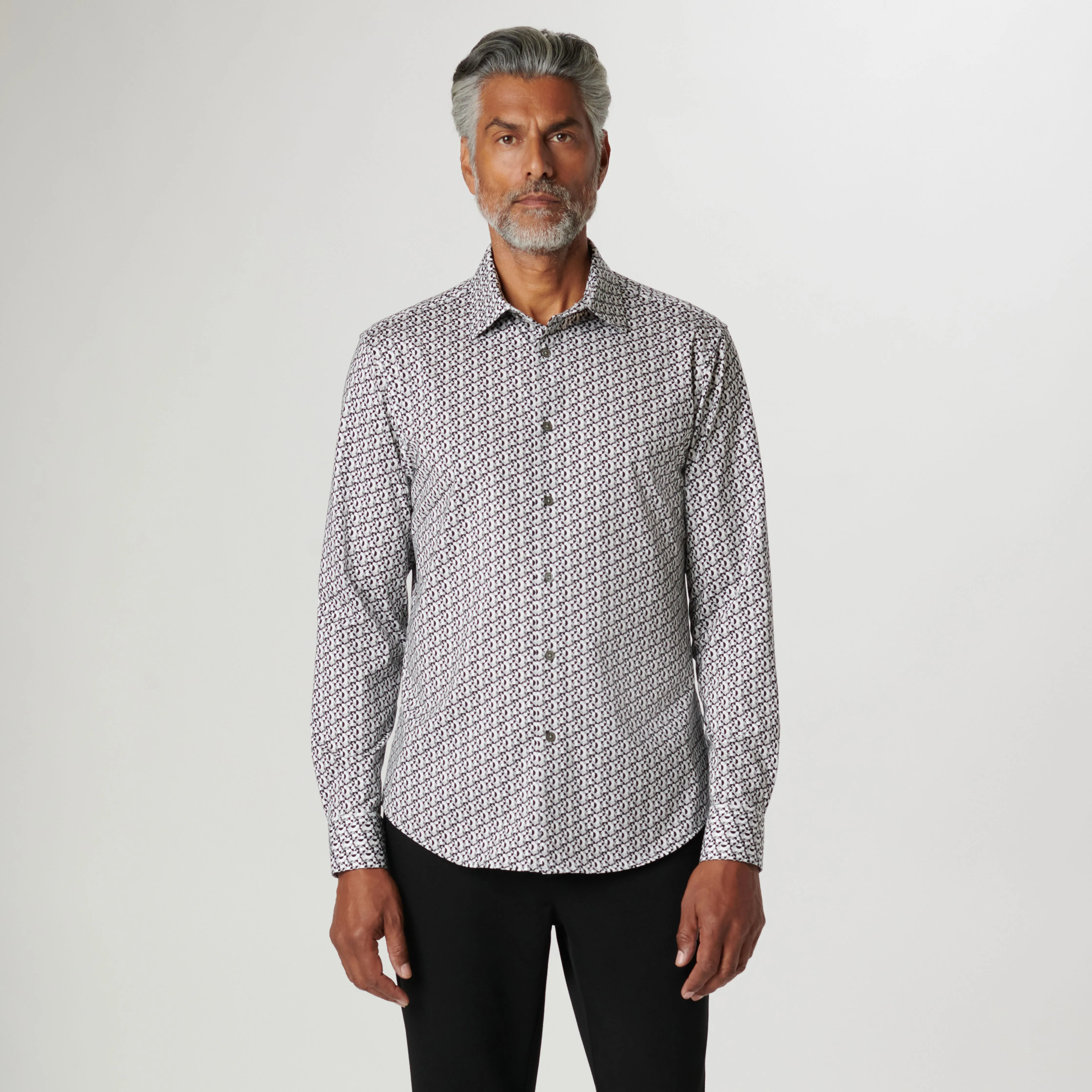 James Geometric OoohCotton Shirt sold by Bugatchi product image thumbnail 2