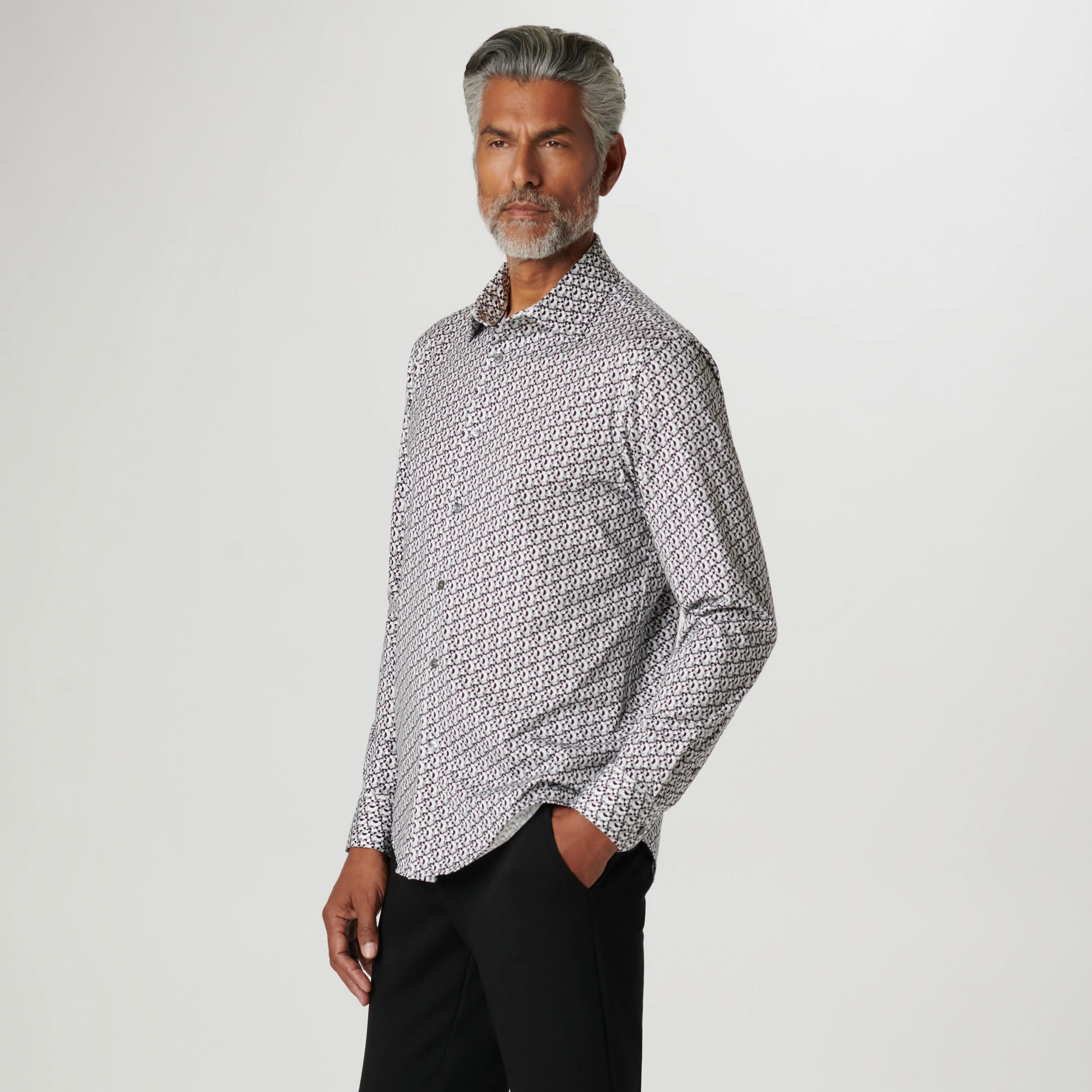 James Geometric OoohCotton Shirt sold by Bugatchi product image thumbnail 3