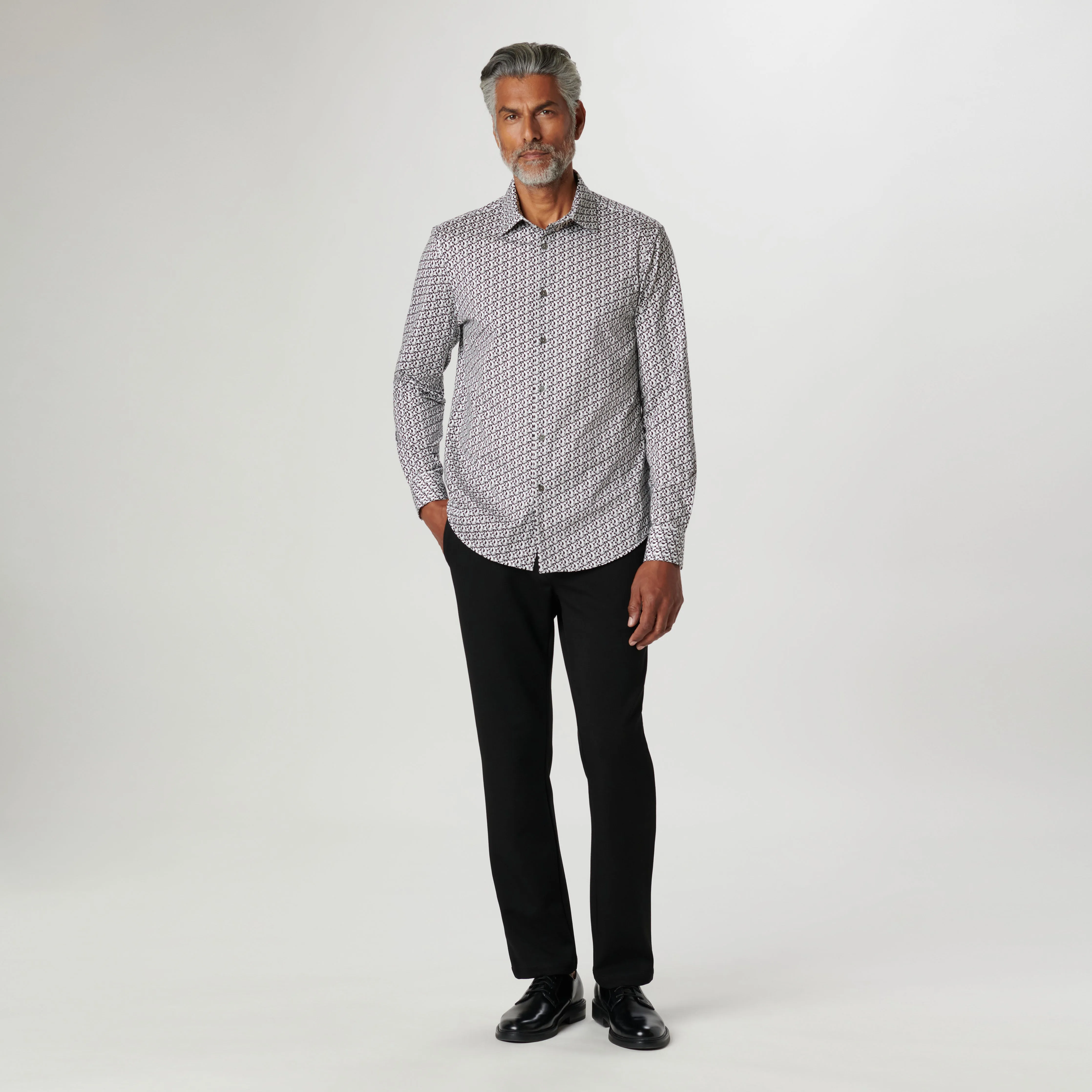 James Geometric OoohCotton Shirt sold by Bugatchi product image thumbnail 5
