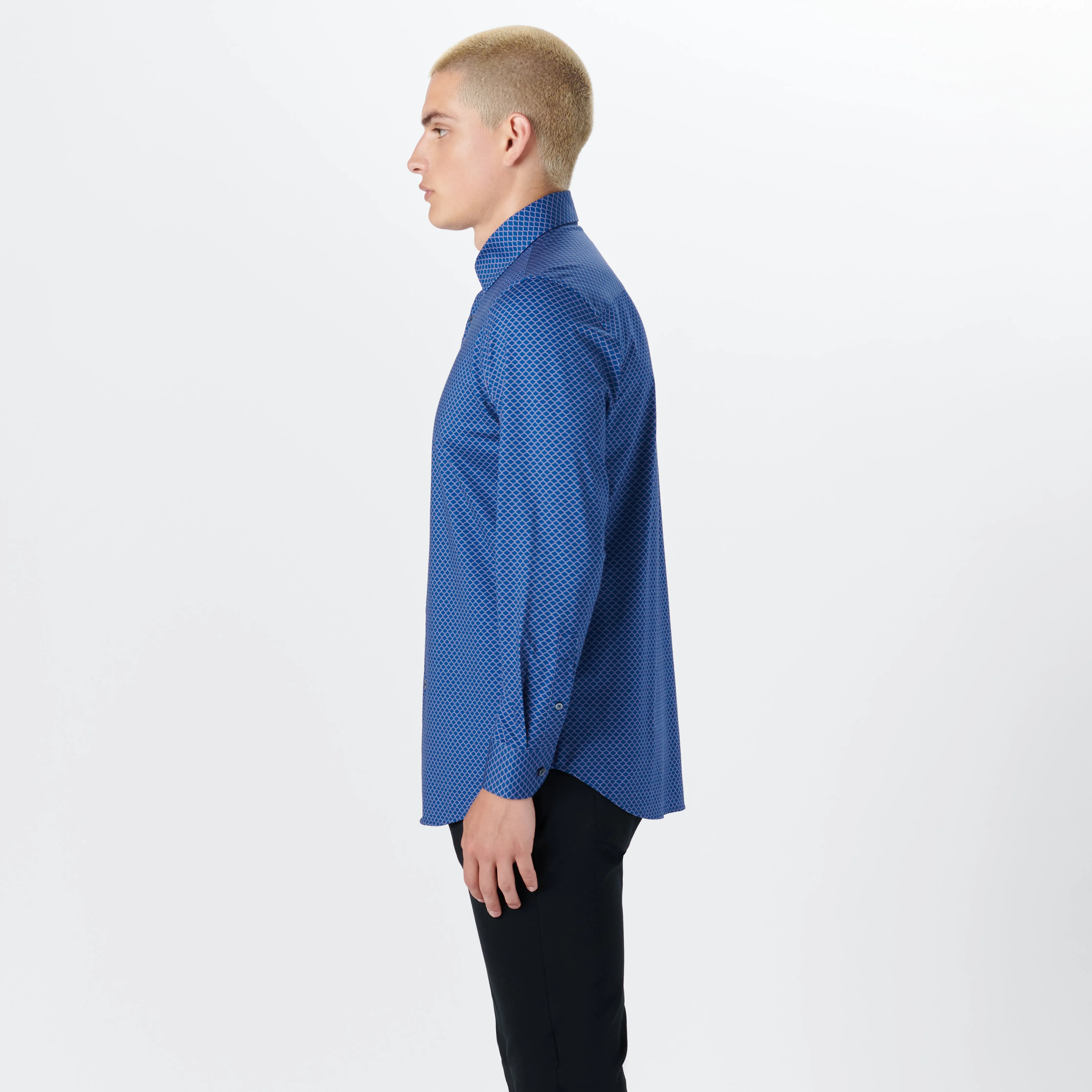 JAMES Ogee Print OoohCotton Twill Shirt sold by Bugatchi product image thumbnail 3