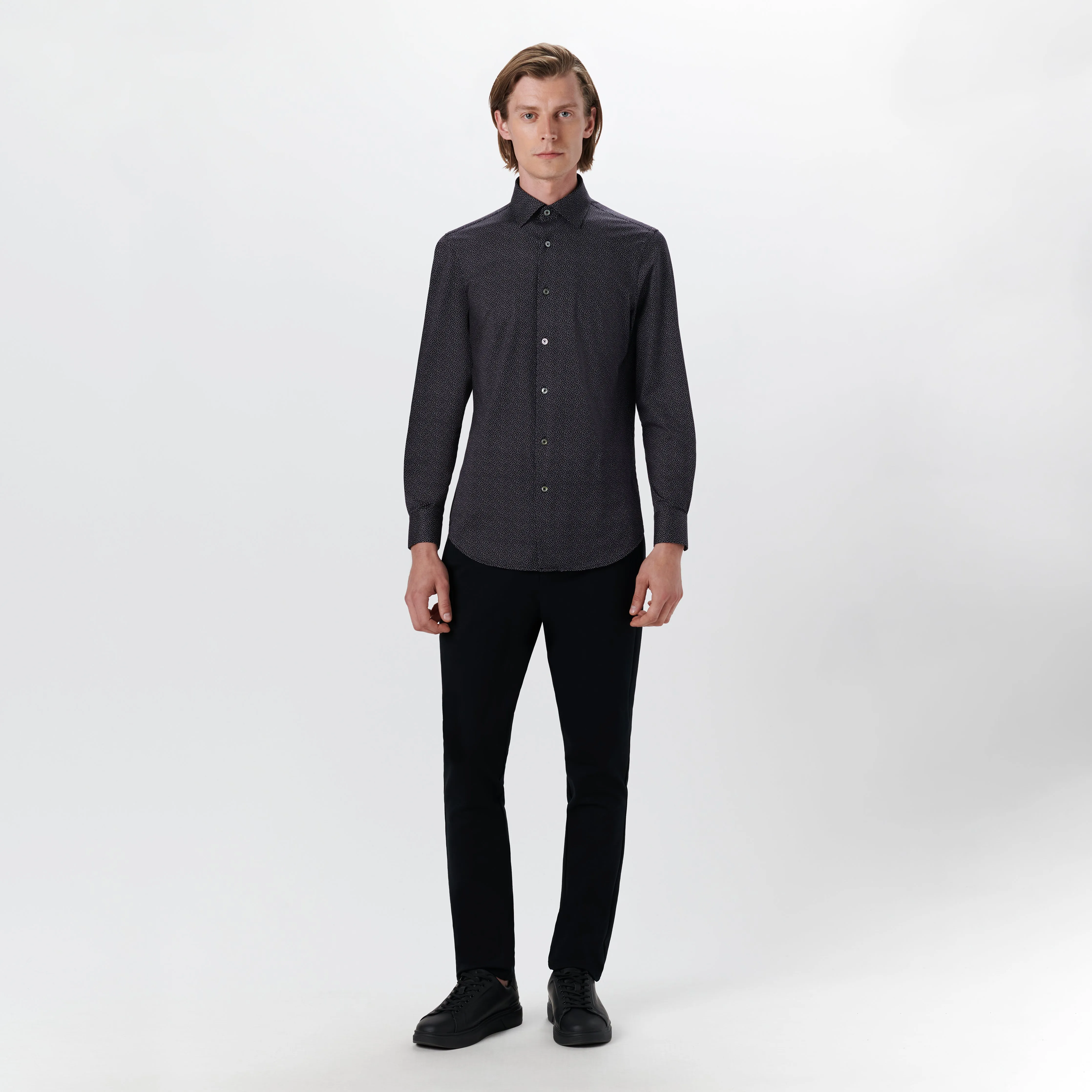 JAMES Abstract Print OoohCotton Shirt sold by Bugatchi product image thumbnail 5