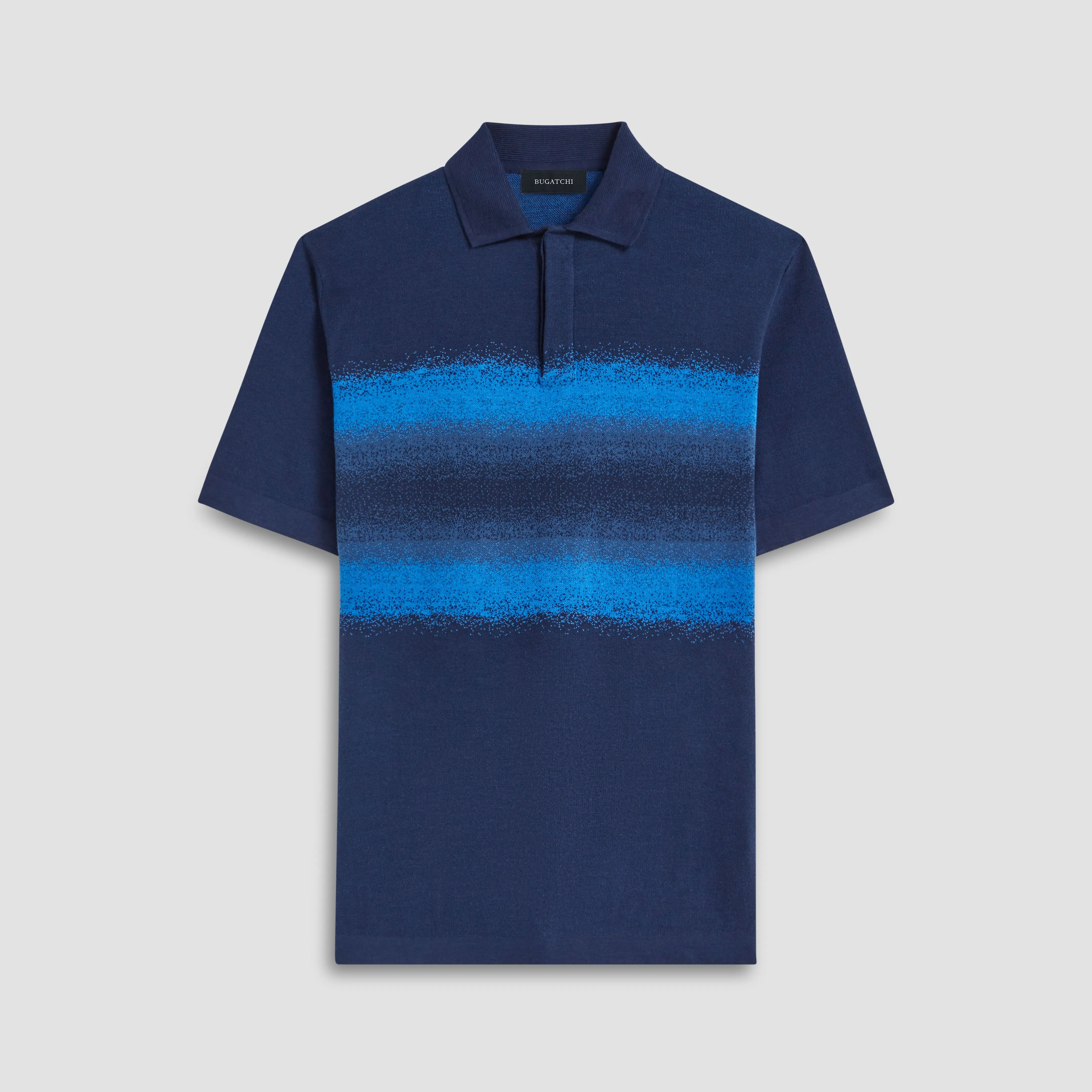 Ombre Stripe Short Sleeve Polo Sweater sold by Bugatchi product image thumbnail 2